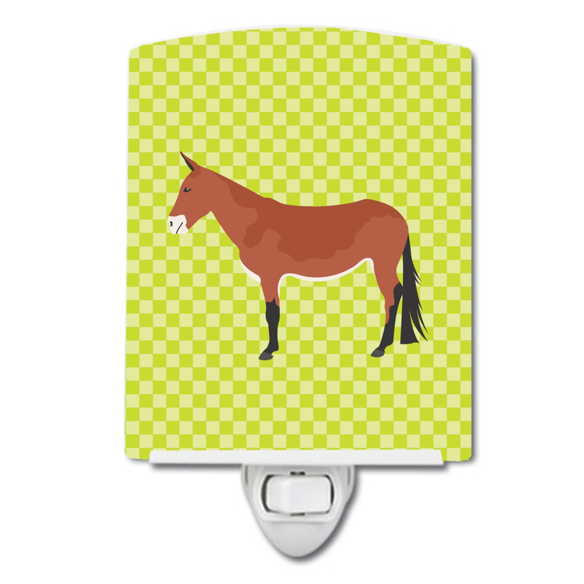  inchCarolines Treasures Mule Green Ceramic Night Light, 6x4, Multicolor inch