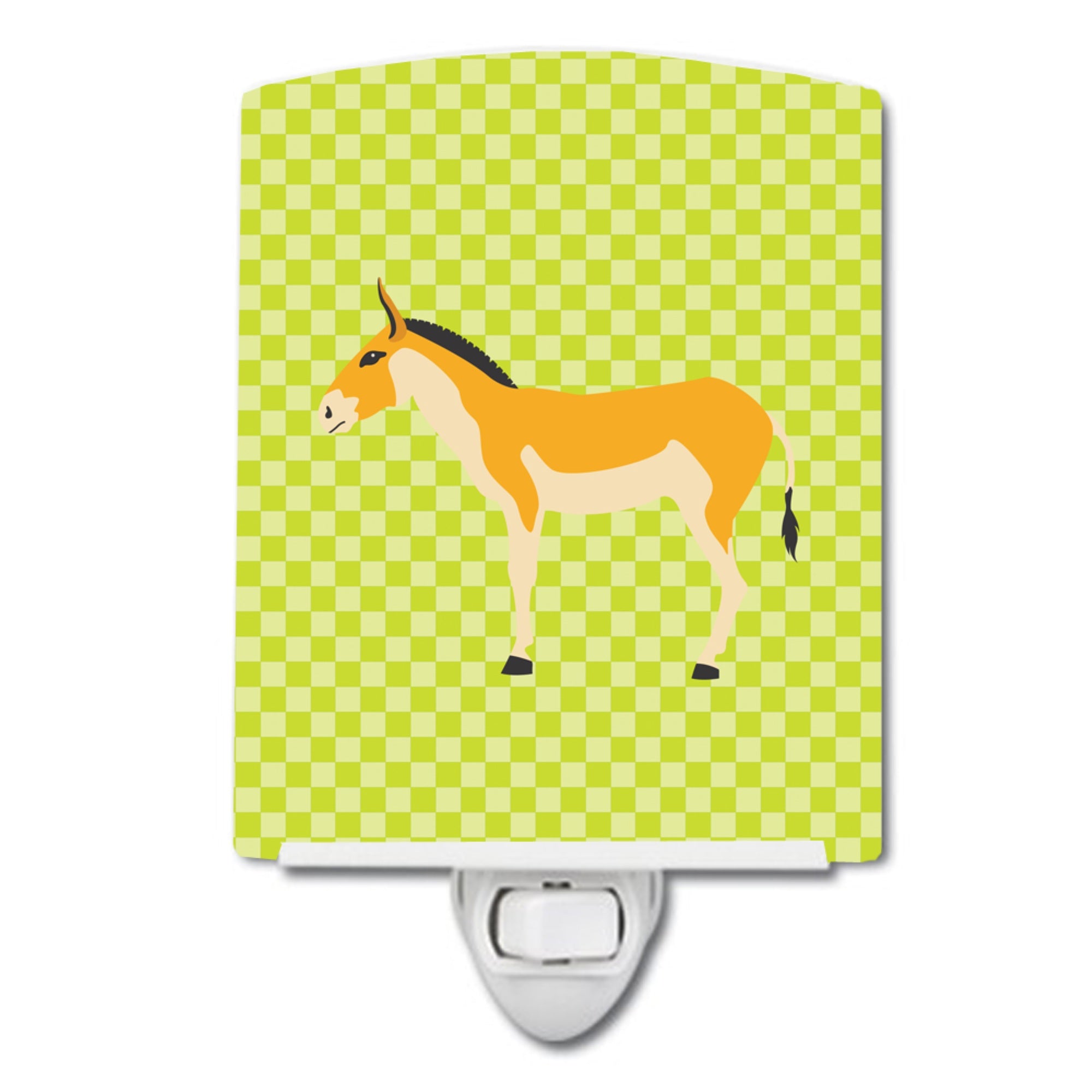  inchCarolines Treasures Turkmenian Kulan Donkey Green Ceramic Night Light, 6x4, Multicolor inch