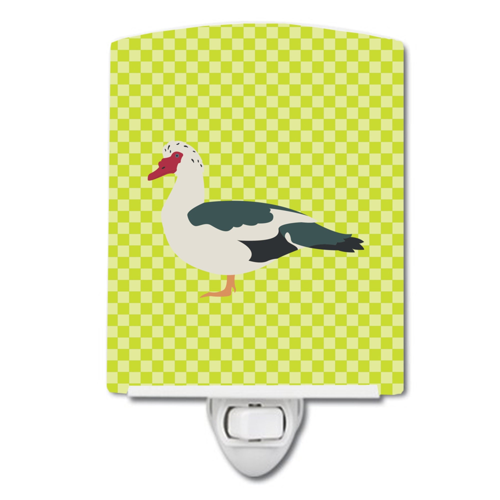  inchCarolines Treasures Muscovy Duck Green Ceramic Night Light, 6x4, Multicolor inch