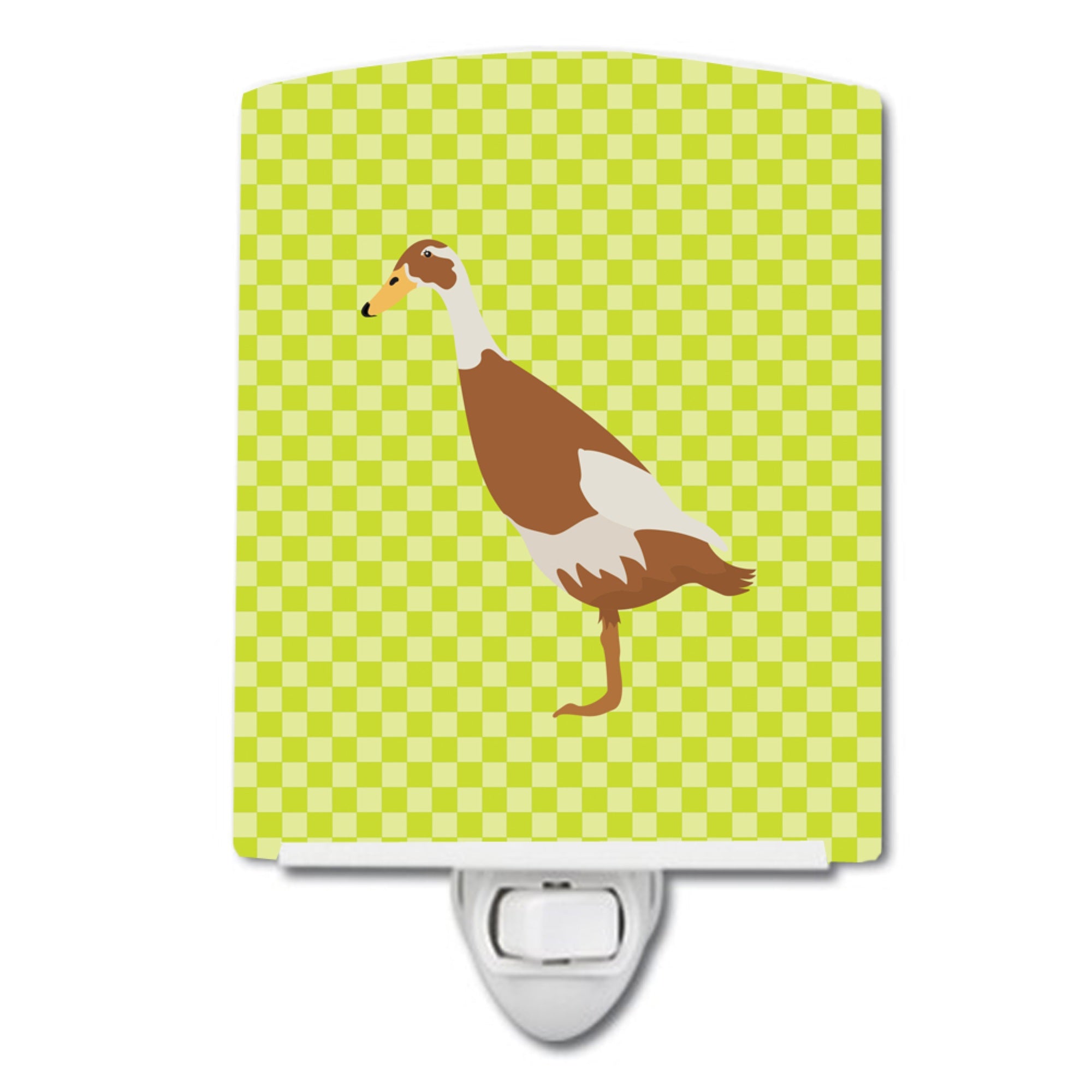  inchCarolines Treasures Indian Runner Duck Green Ceramic Night Light, 6x4, Multicolor inch