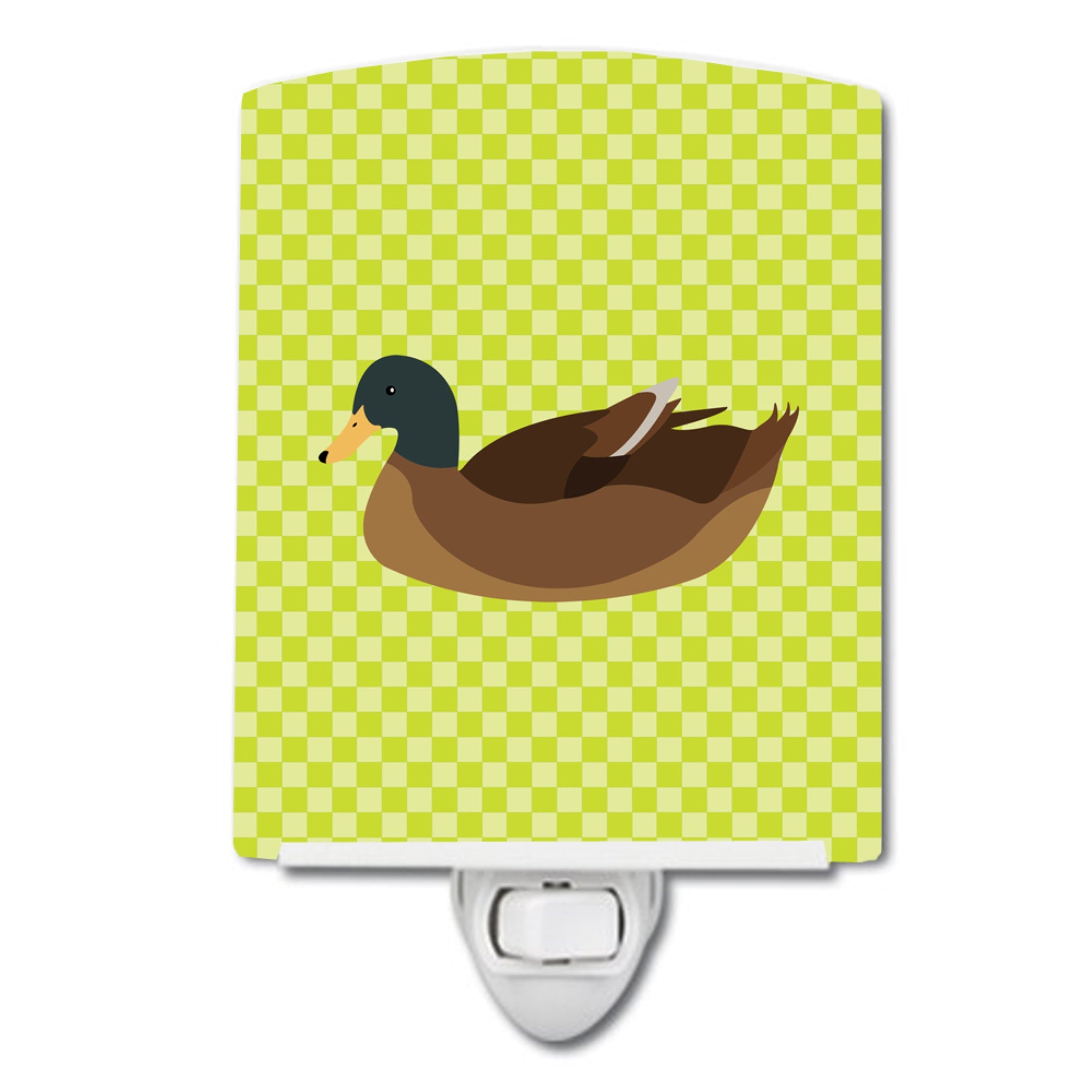  inchCarolines Treasures Khaki Campbell Duck Green Ceramic Night Light, 6x4, Multicolor inch