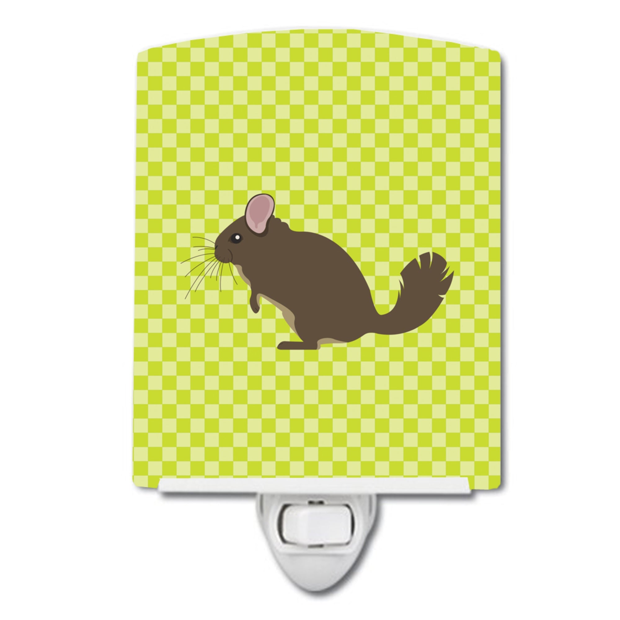 inchCarolines Treasures Chinchilla Green Ceramic Night Light, 6x4, Multicolor inch