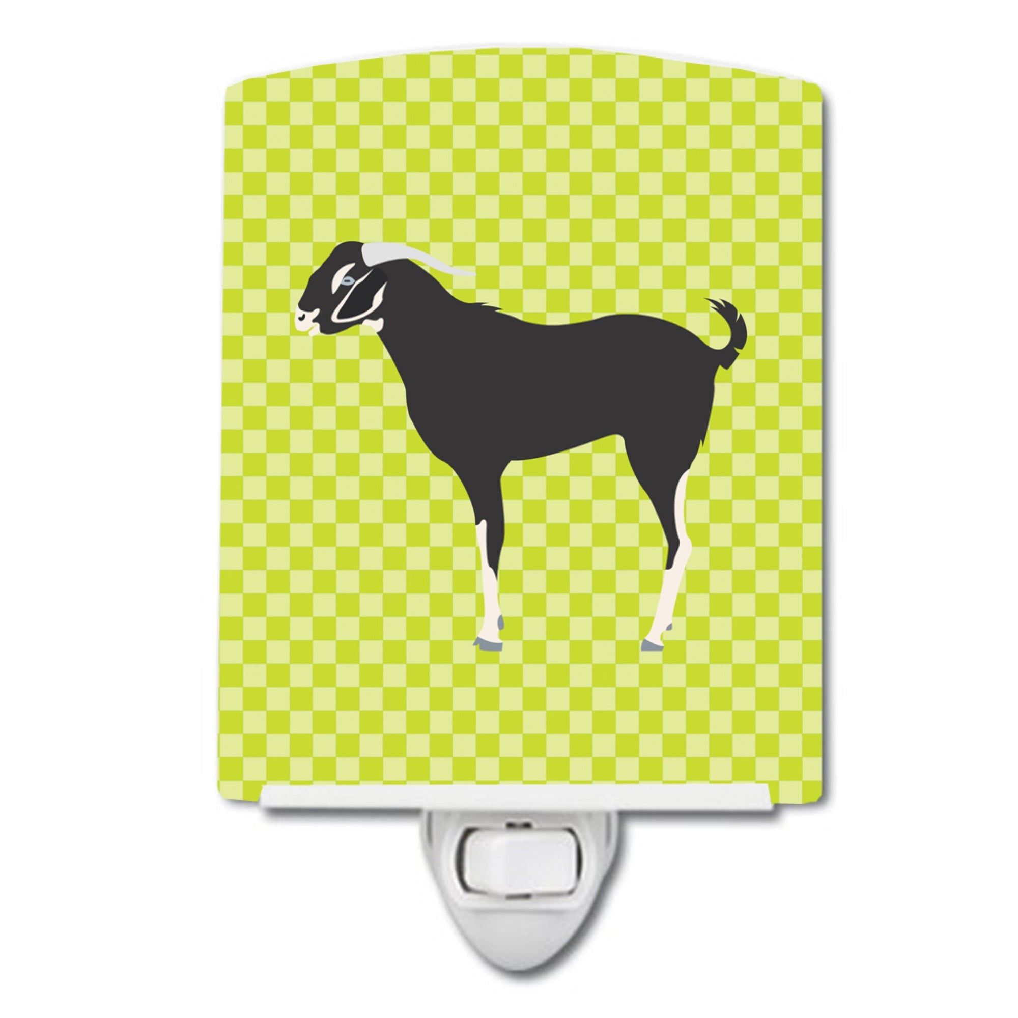  inchCarolines Treasures Black Bengal Goat Green Ceramic Night Light, 6x4, Multicolor inch