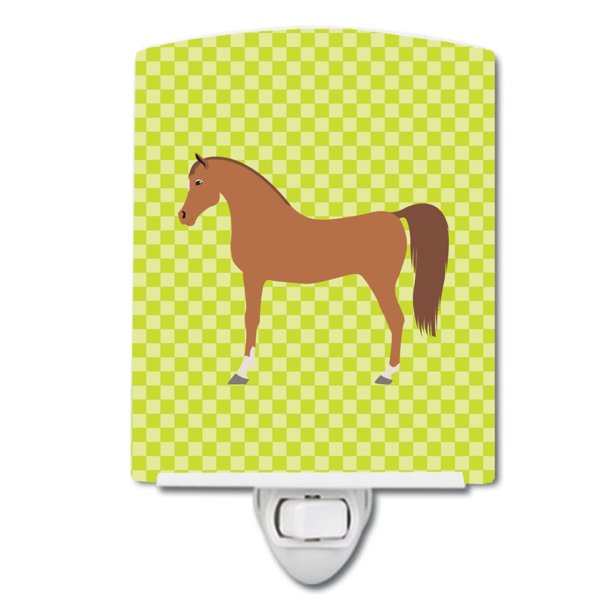  inchCarolines Treasures Arabian Horse Green Ceramic Night Light, 6x4, Multicolor inch