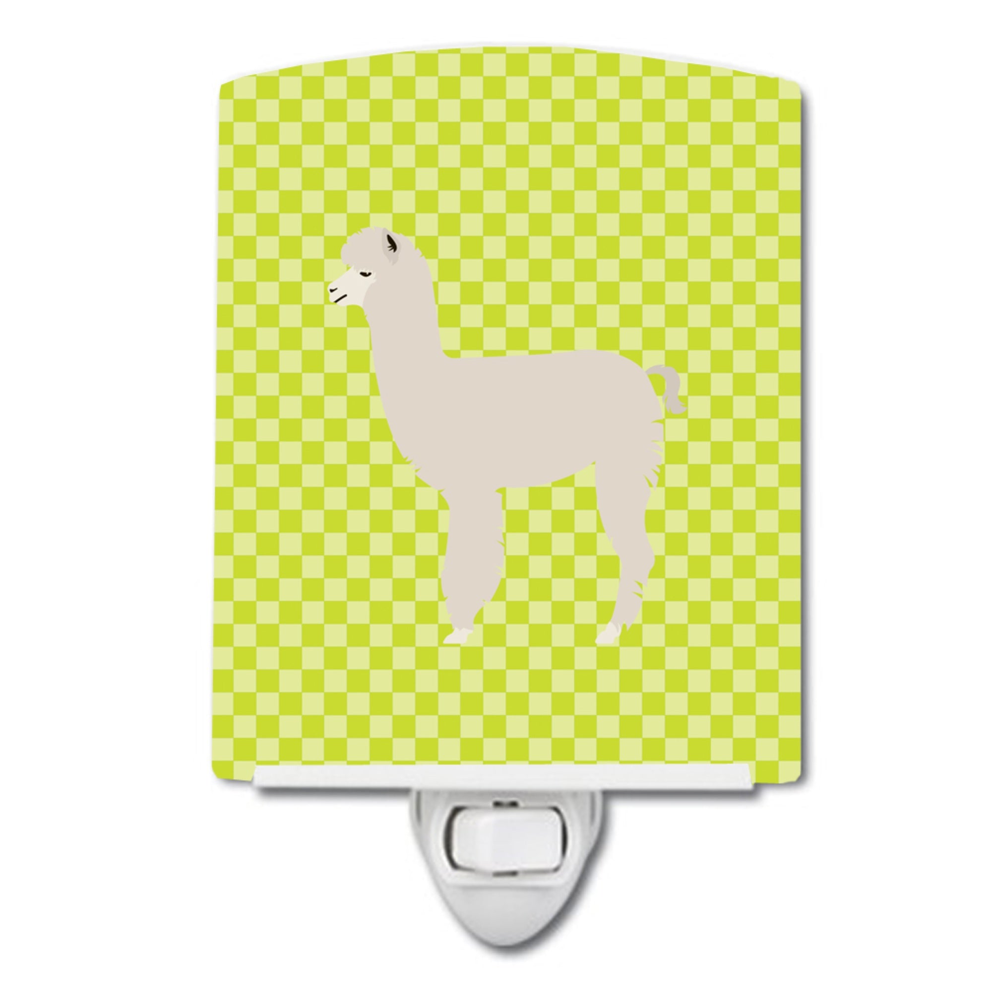  inchCarolines Treasures Alpaca Green Ceramic Night Light, 6x4, Multicolor inch