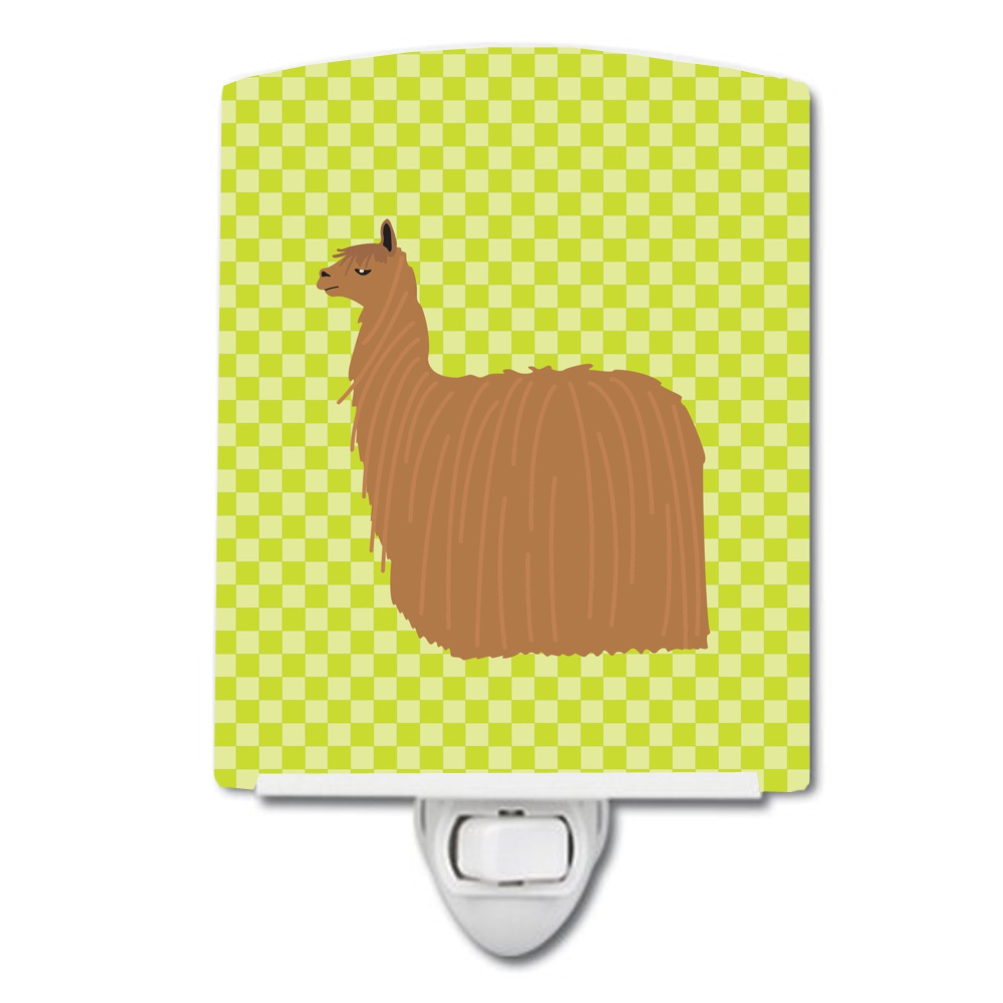  inchCarolines Treasures Alpaca Suri Green Ceramic Night Light, 6x4, Multicolor inch