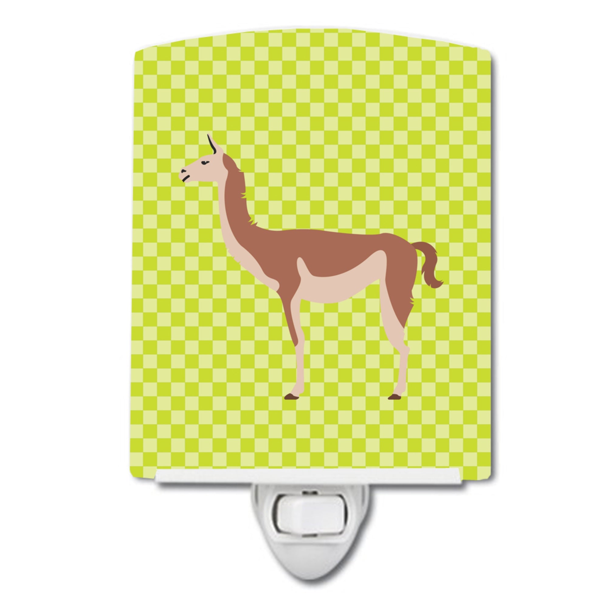  inchCarolines Treasures Guanaco Green Ceramic Night Light, 6x4, Multicolor inch