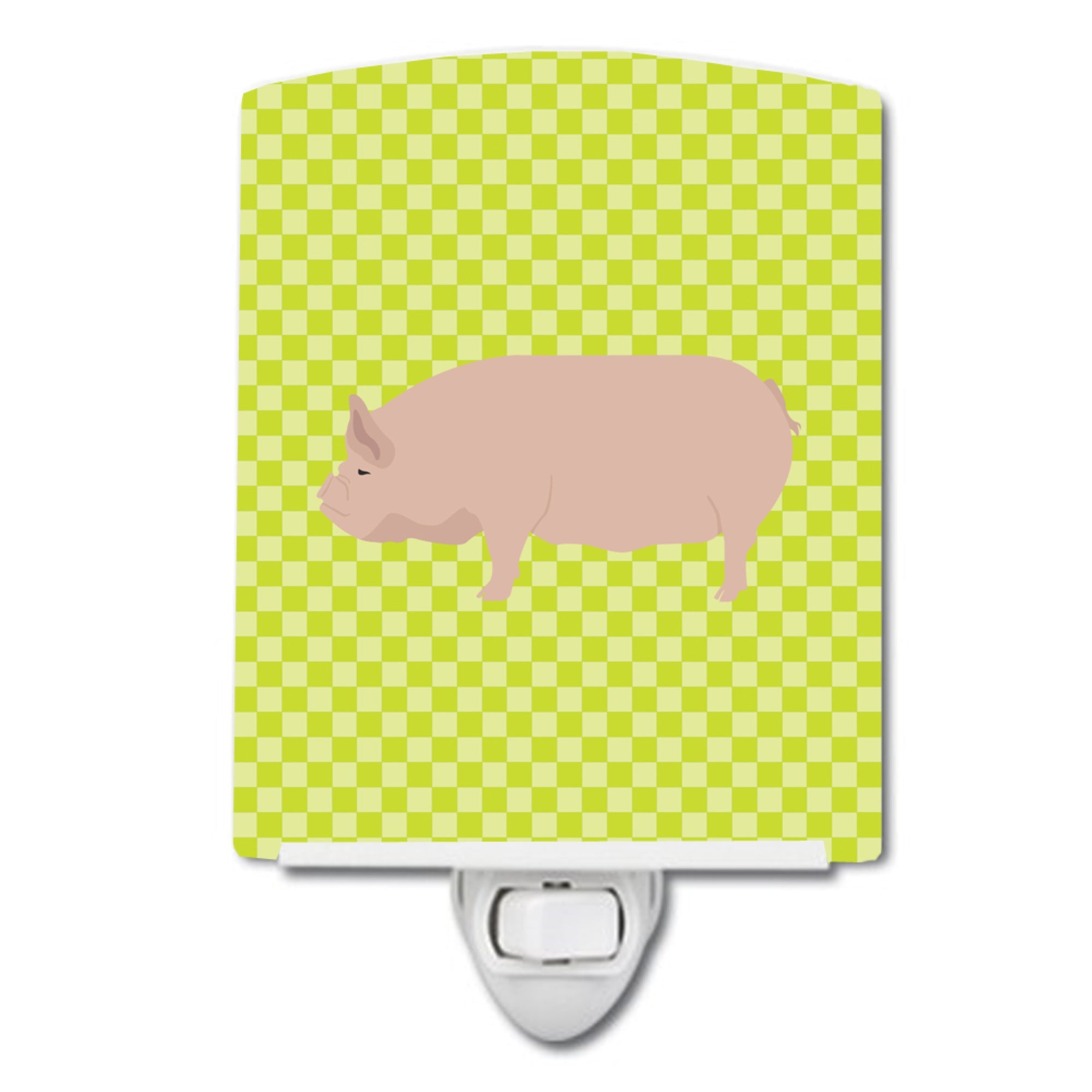  inchCarolines Treasures Welsh Pig Green Ceramic Night Light, 6x4, Multicolor inch