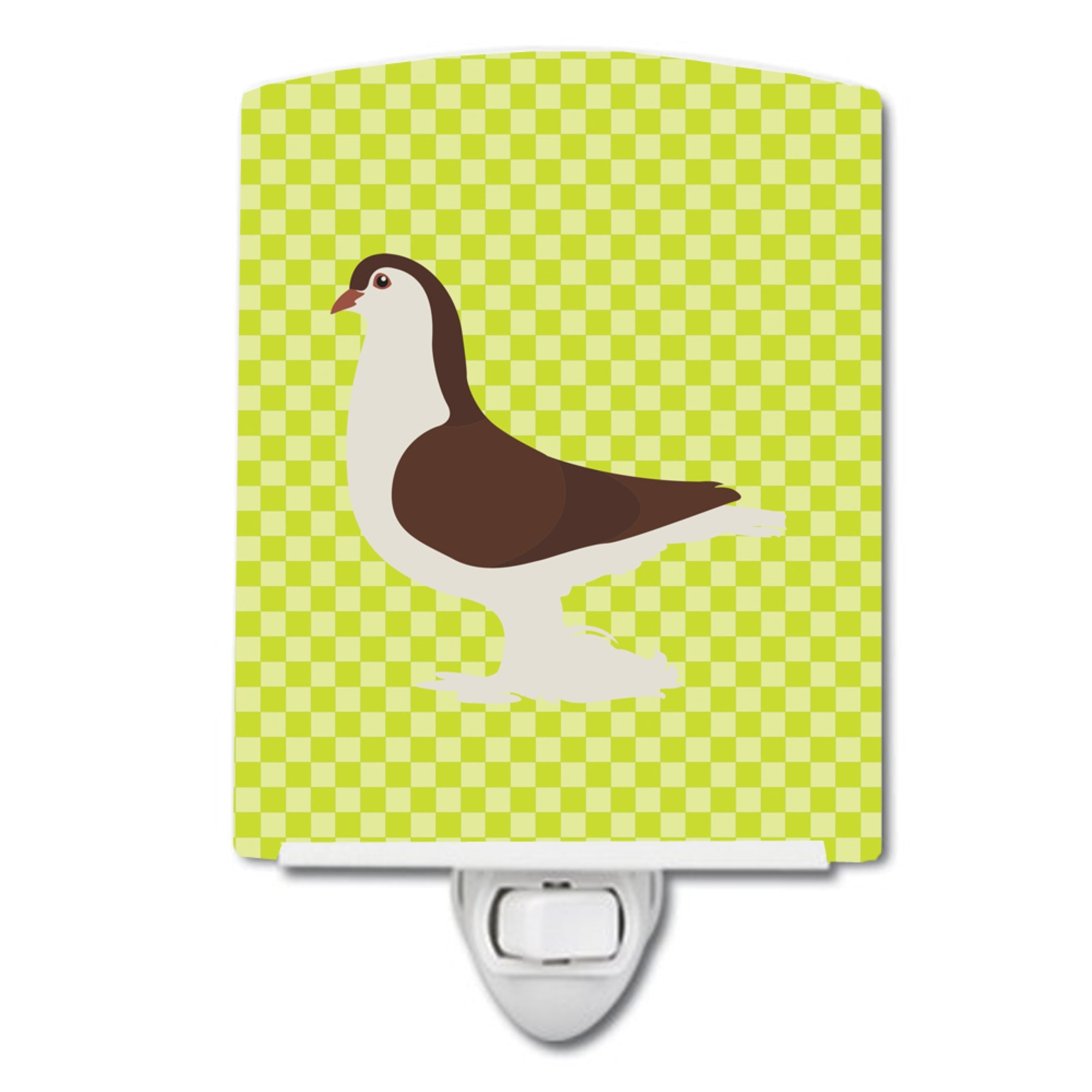  inchCarolines Treasures Large Pigeon Green Ceramic Night Light, 6x4, Multicolor inch