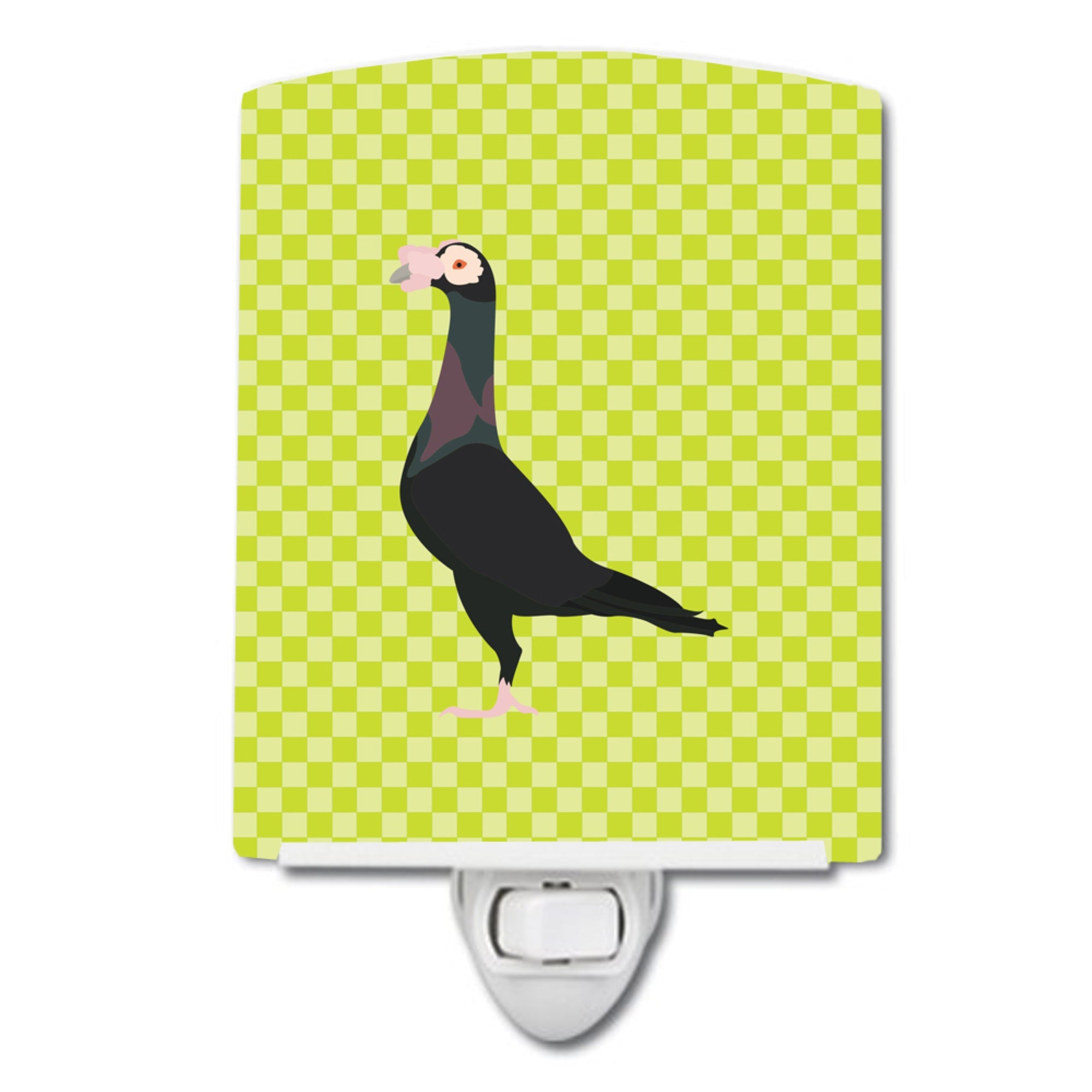  inchCarolines Treasures English Carrier Pigeon Green Ceramic Night Light, 6x4, Multicolor inch