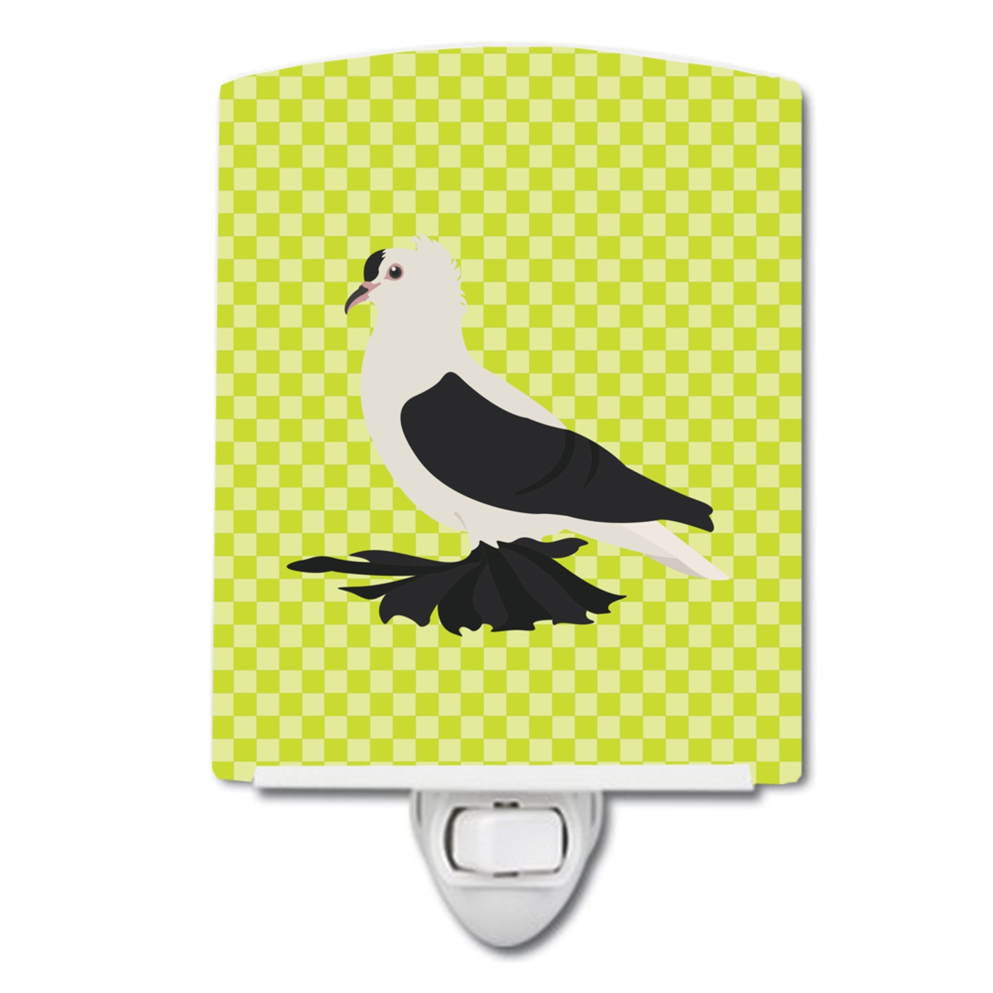  inchCarolines Treasures Saxon Fairy Swallow Pigeon Green Ceramic Night Light, 6x4, Multicolor inch