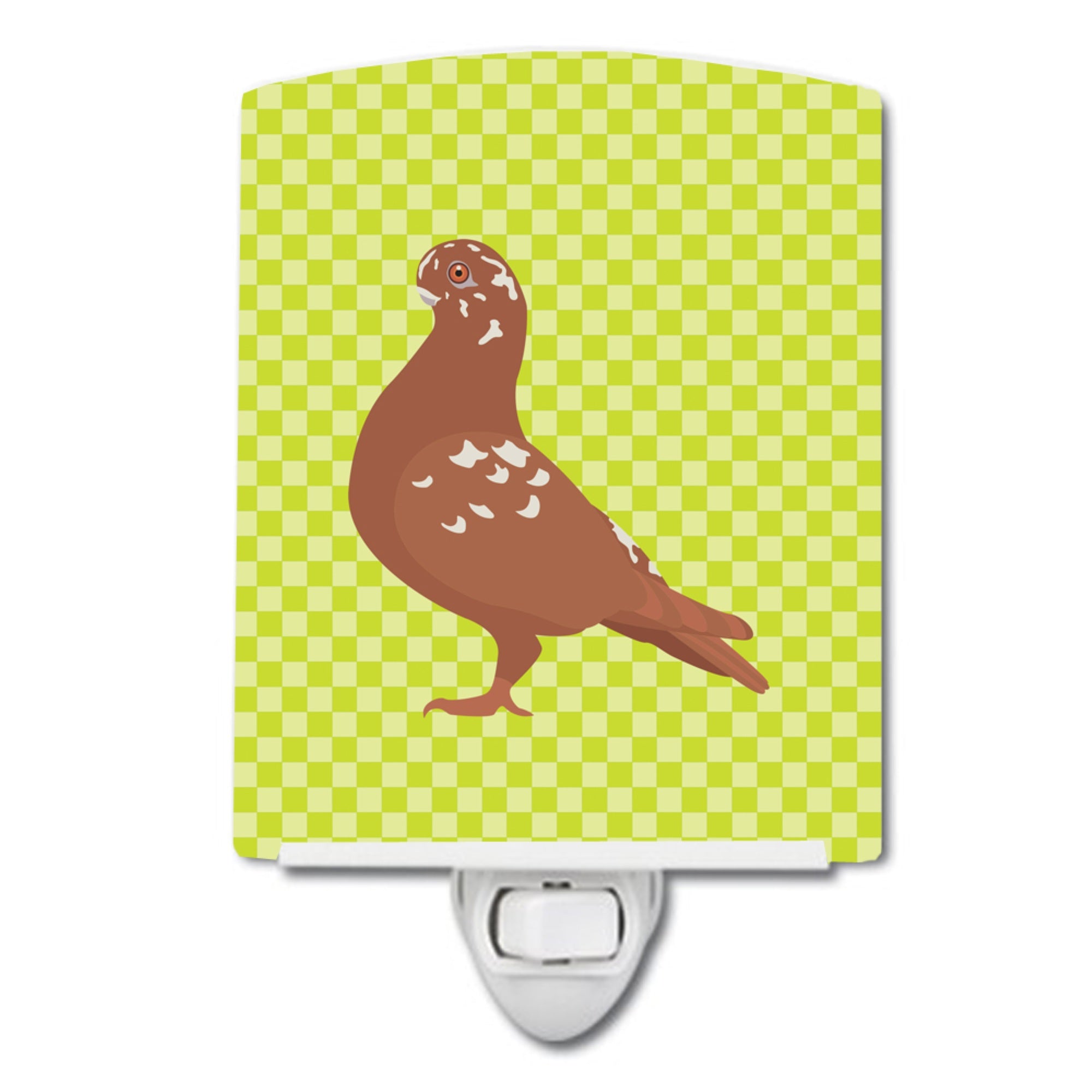  inchCarolines Treasures African Owl Pigeon Green Ceramic Night Light, 6x4, Multicolor inch