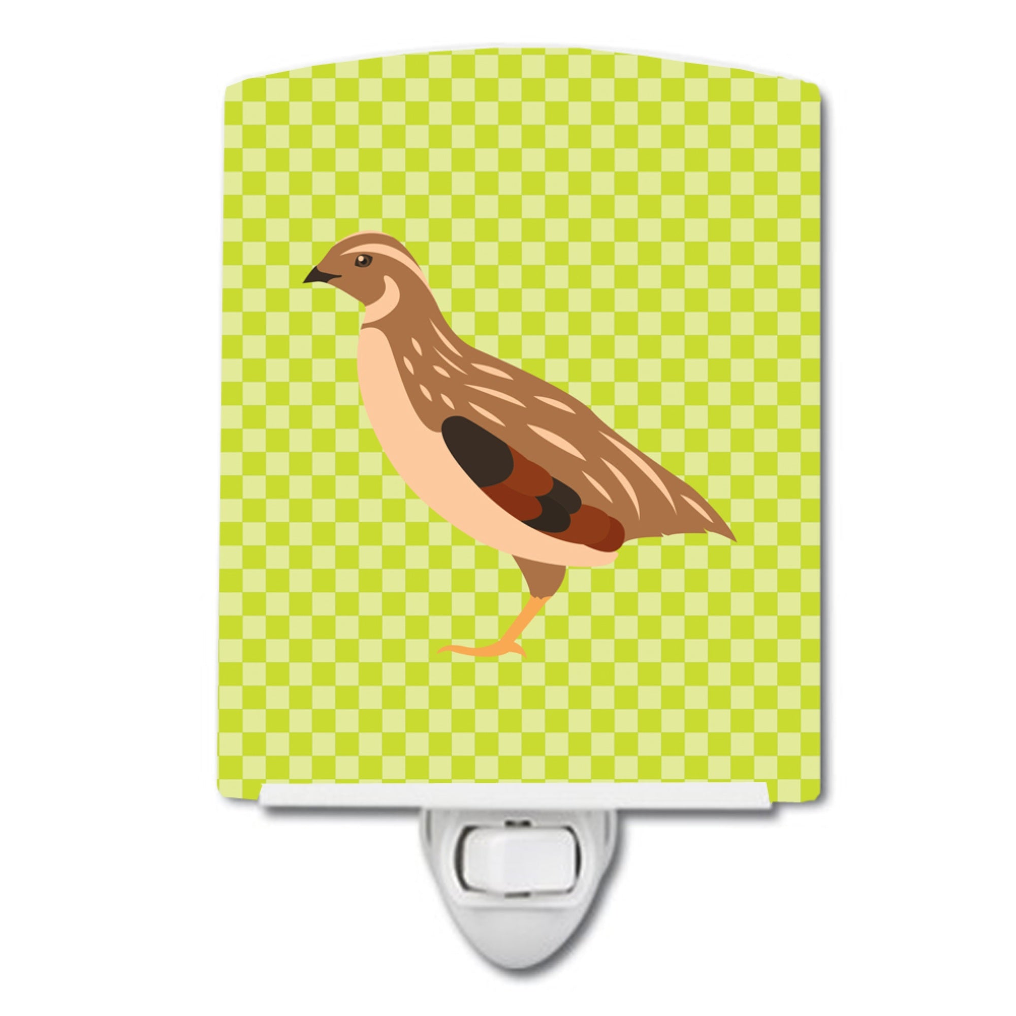  inchCarolines Treasures Golden Phoenix Quail Green Ceramic Night Light, 6x4, Multicolor inch