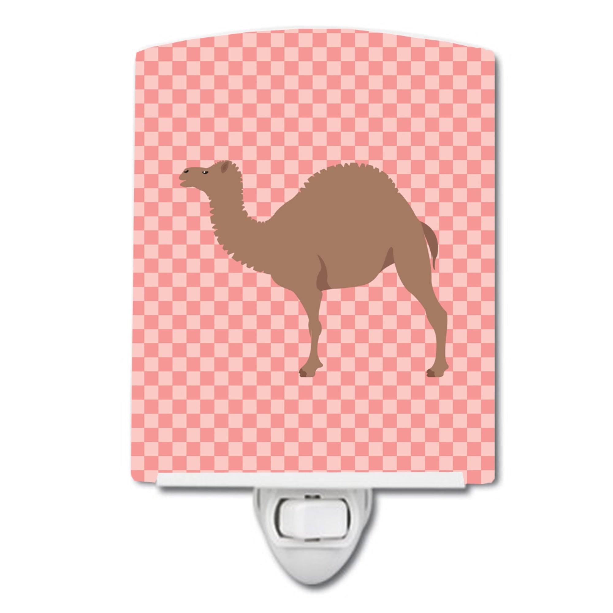  inchCarolines Treasures F1 Hybrid Camel Pink Check Ceramic Night Light, 6x4, Multicolor inch