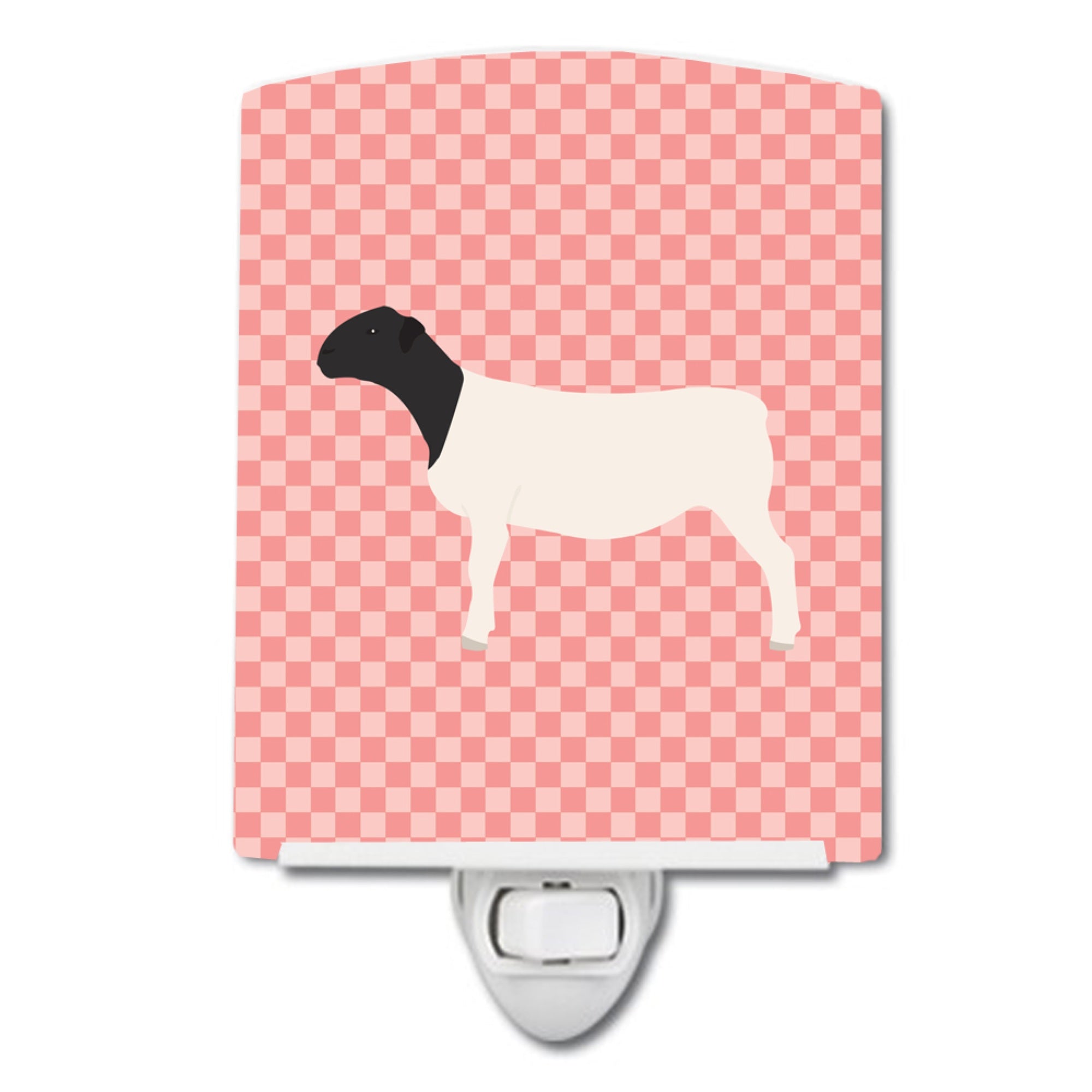  inchCarolines Treasures Dorper Sheep Pink Check Ceramic Night Light, 6x4, Multicolor inch