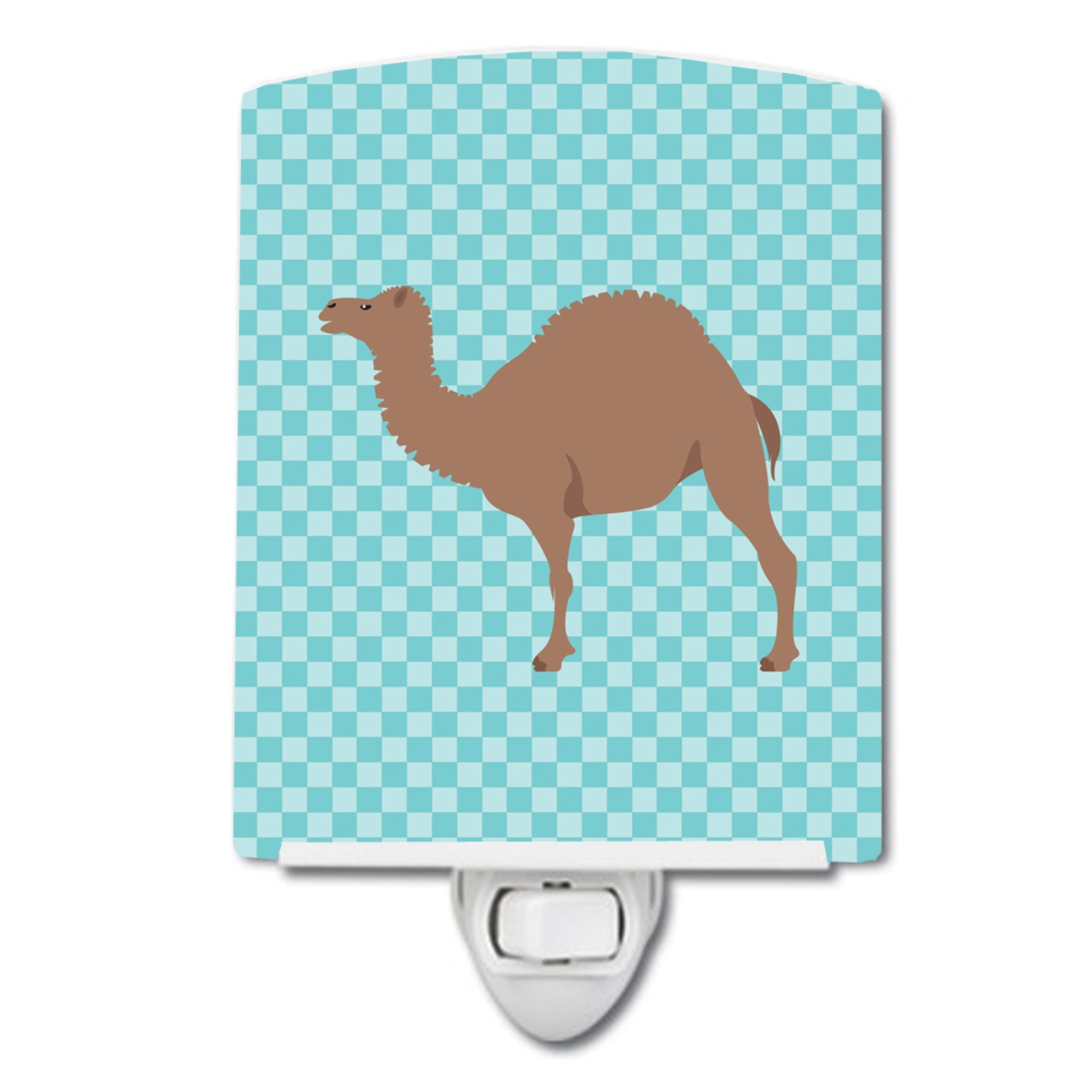  inchCarolines Treasures F1 Hybrid Camel Blue Check Ceramic Night Light, 6x4, Multicolor inch