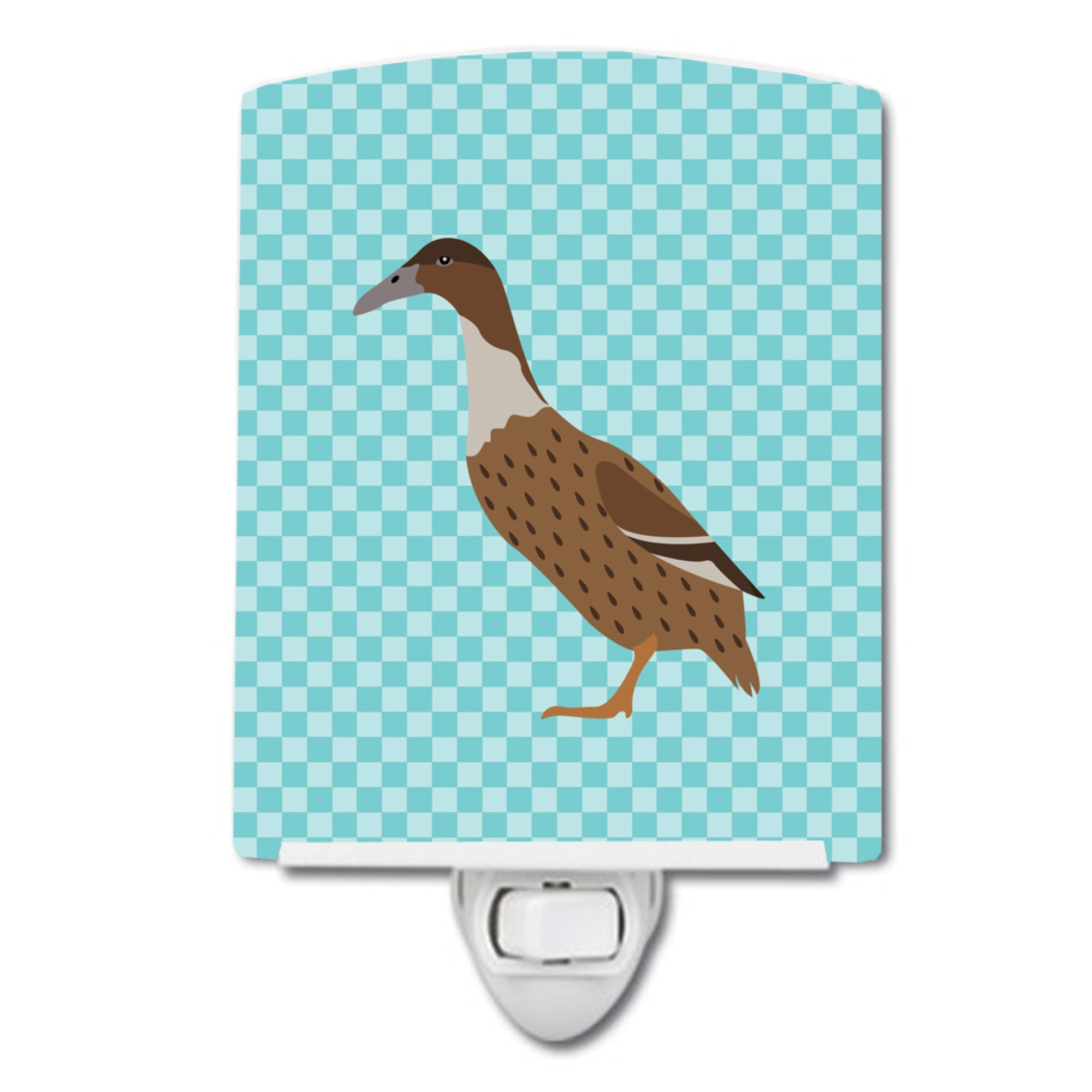  inchCarolines Treasures Dutch Hook Bill Duck Blue Check Ceramic Night Light, 6x4, Multicolor inch