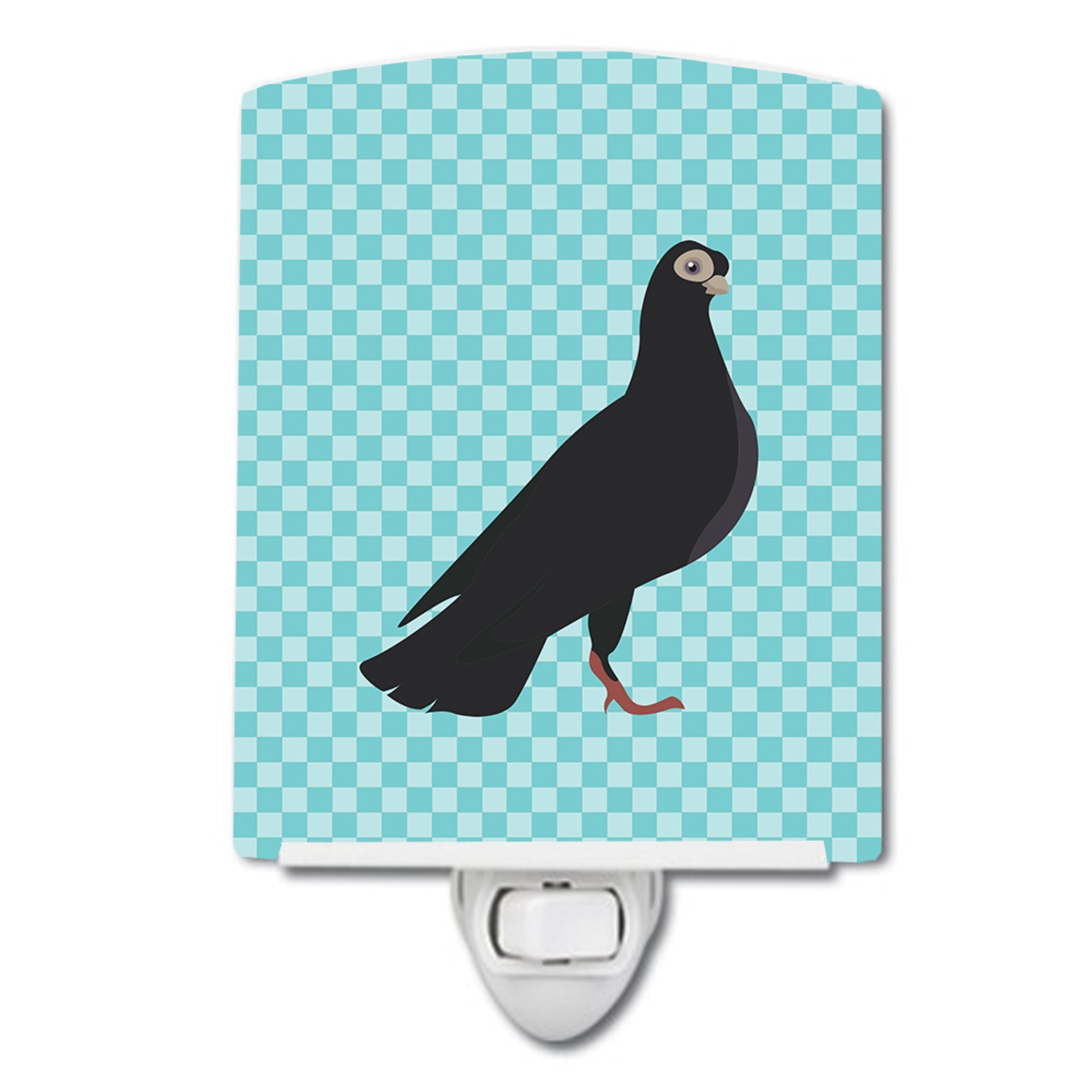  inchCarolines Treasures Budapest Highflyer Pigeon Blue Check Ceramic Night Light, 6x4, Multicolor inch