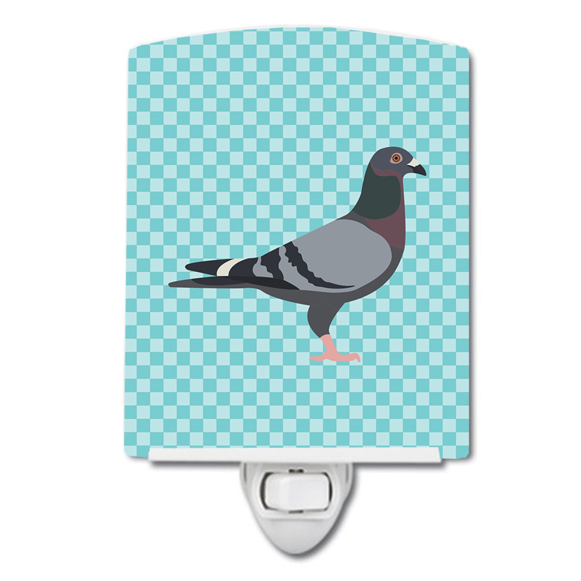  inchCarolines Treasures Racing Pigeon Blue Check Ceramic Night Light, 6x4, Multicolor inch