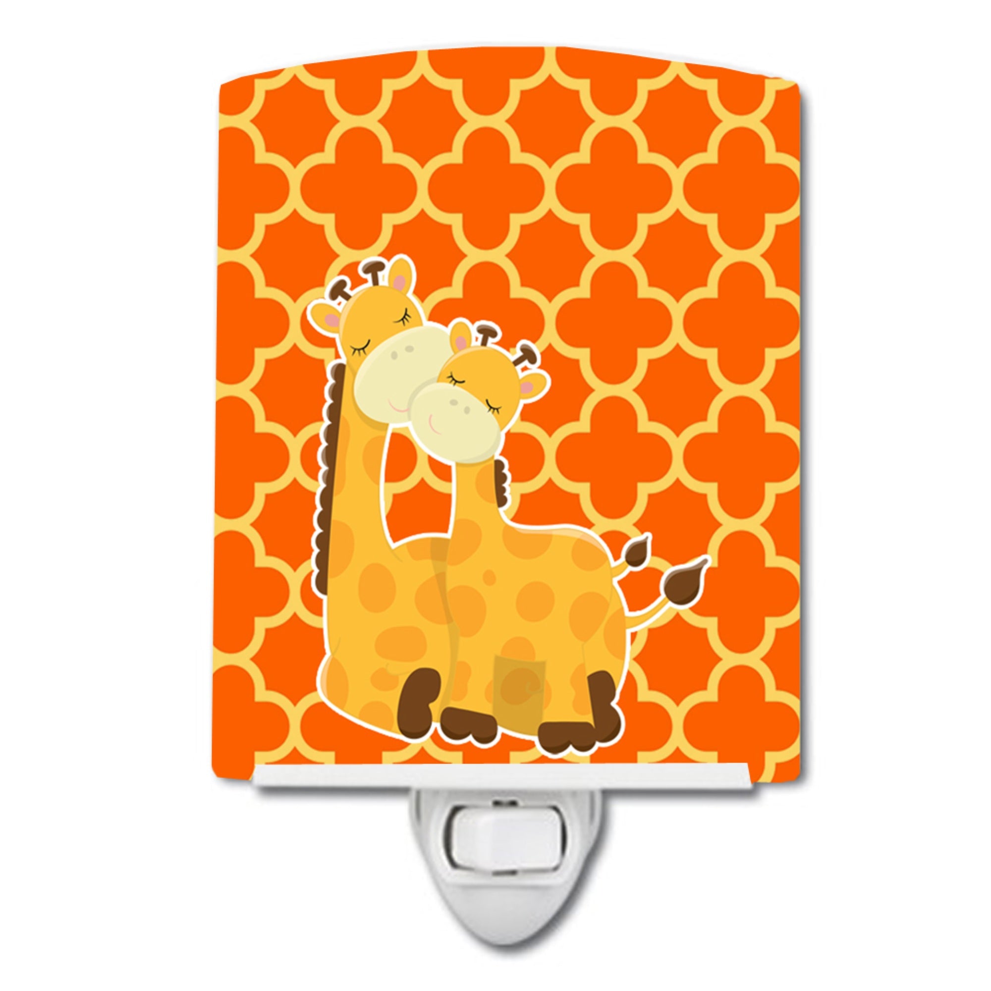  inchCarolines Treasures Giraffe Ceramic Night Light, Orange, 6 inch inch x 4 inch inch inch