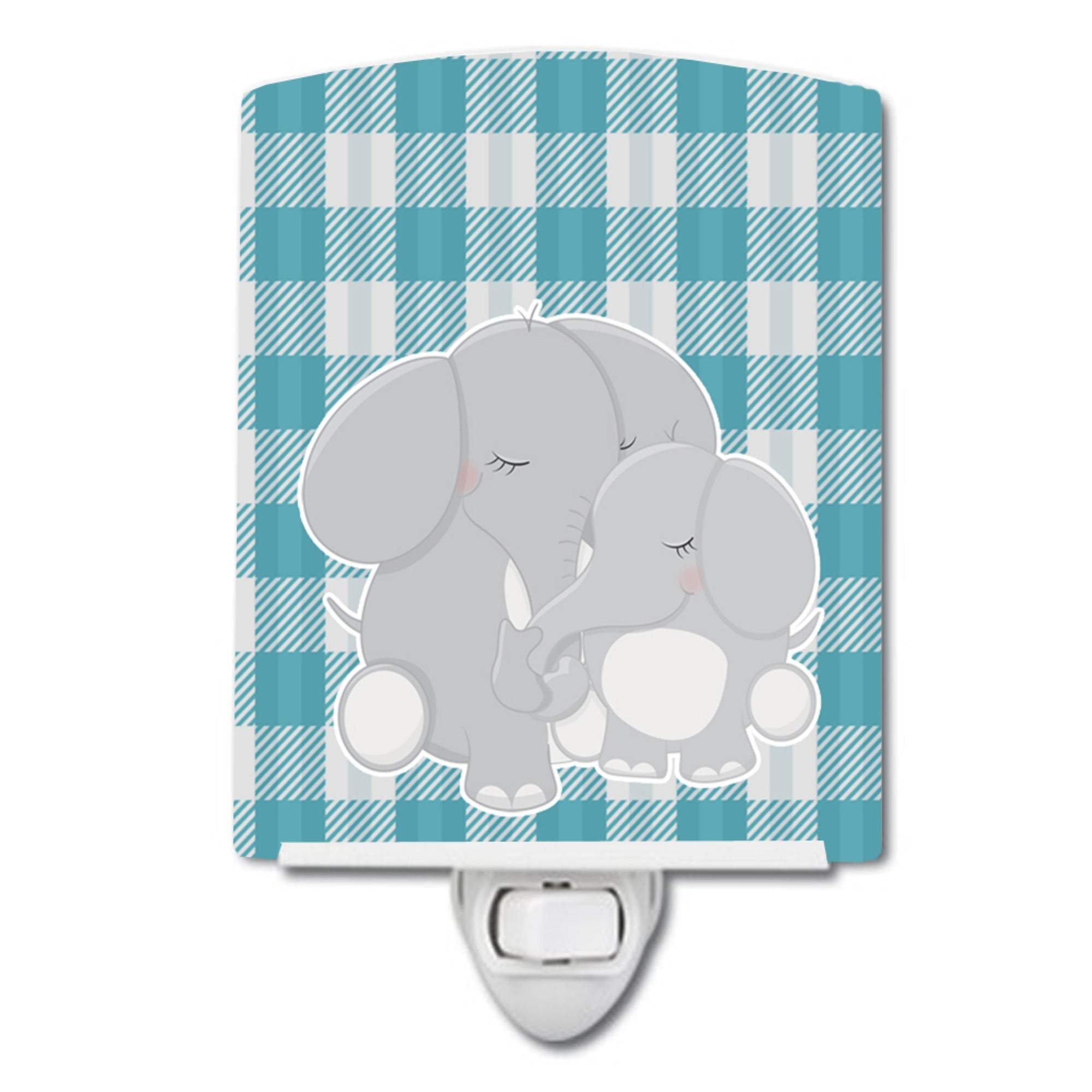  inchCarolines Treasures Elephant Ceramic Night Light, Blue, 6 inch inch x 4 inch inch inch