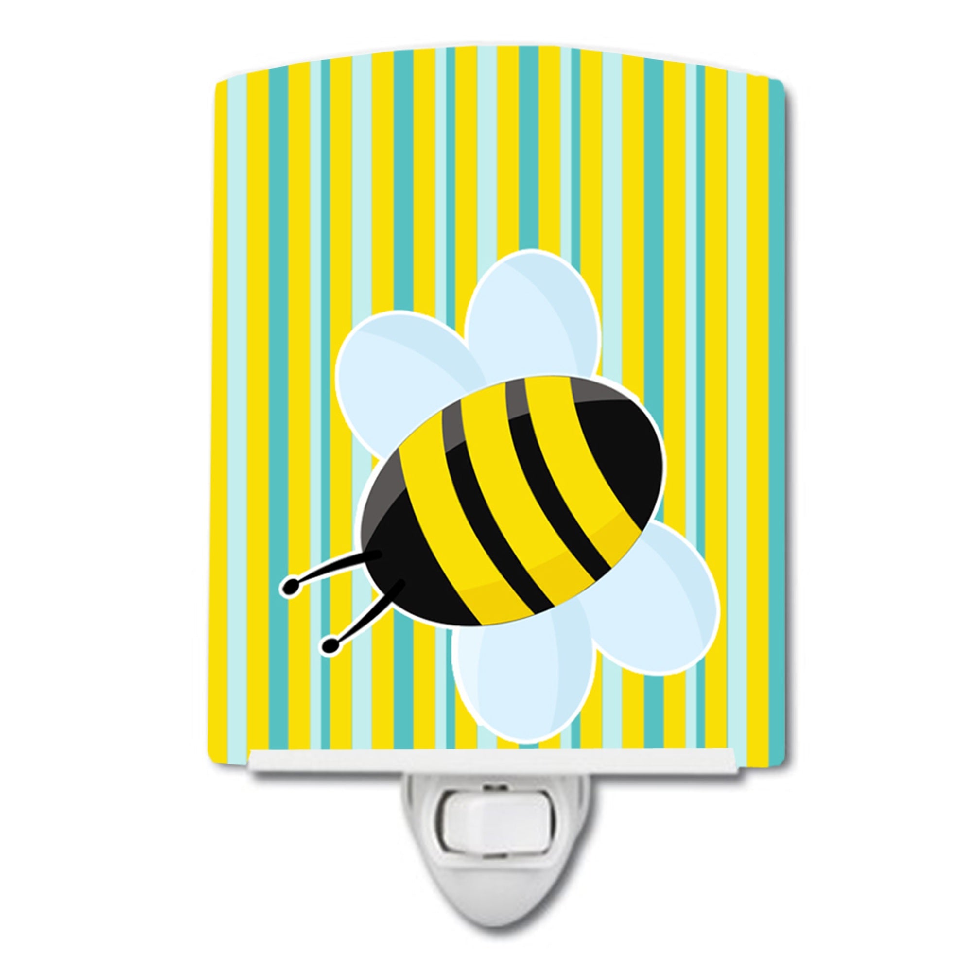  inchCarolines Treasures Bee Ceramic Night Light, Stripes, Multicolor, 6 inch inch x 4 inch inch inch