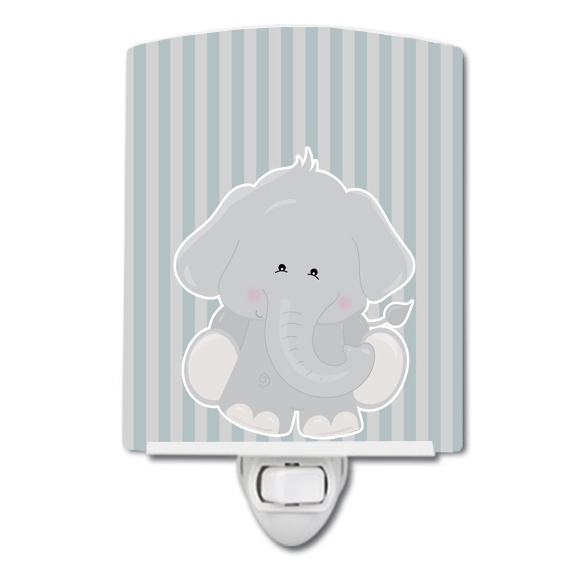  inchCarolines Treasures Elephant Ceramic Night Light, Al, Grey, 6 inch inch x 4 inch inch inch