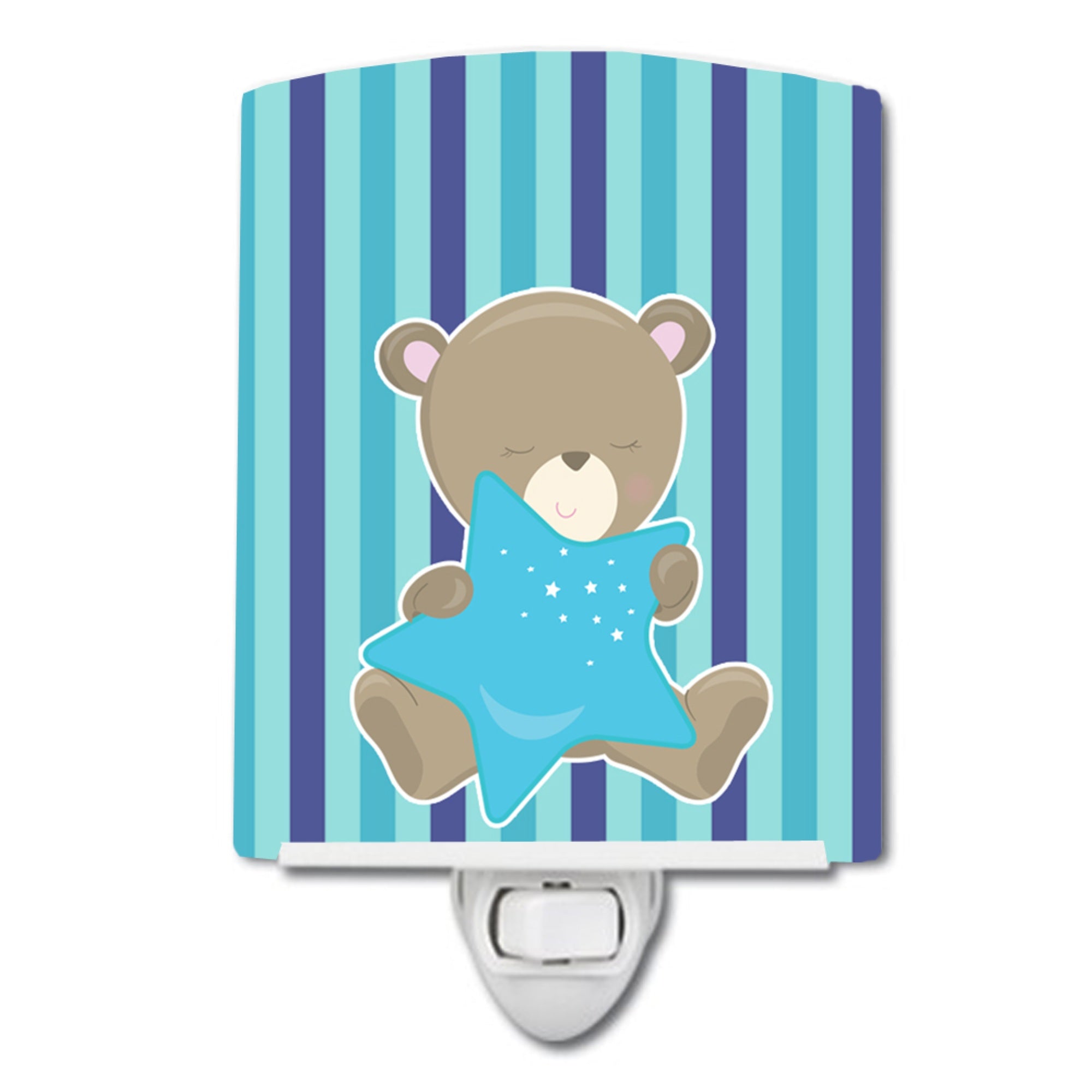  inchCarolines Treasures Baby Boy Bear Ceramic Night Light, Star, Blue, 6 inch inch x 4 inch inch inch