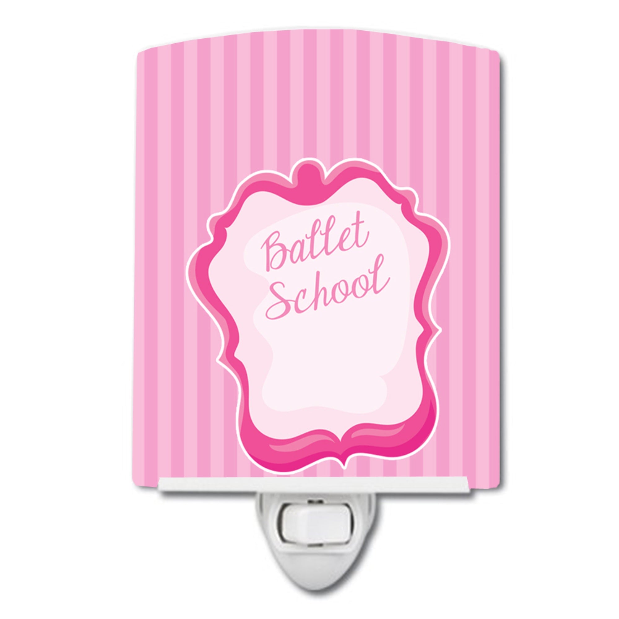  inchCarolines Treasures Ballet Ceramic Night Light, School Stripes, Pink, 6 inch inch x 4 inch inch inch