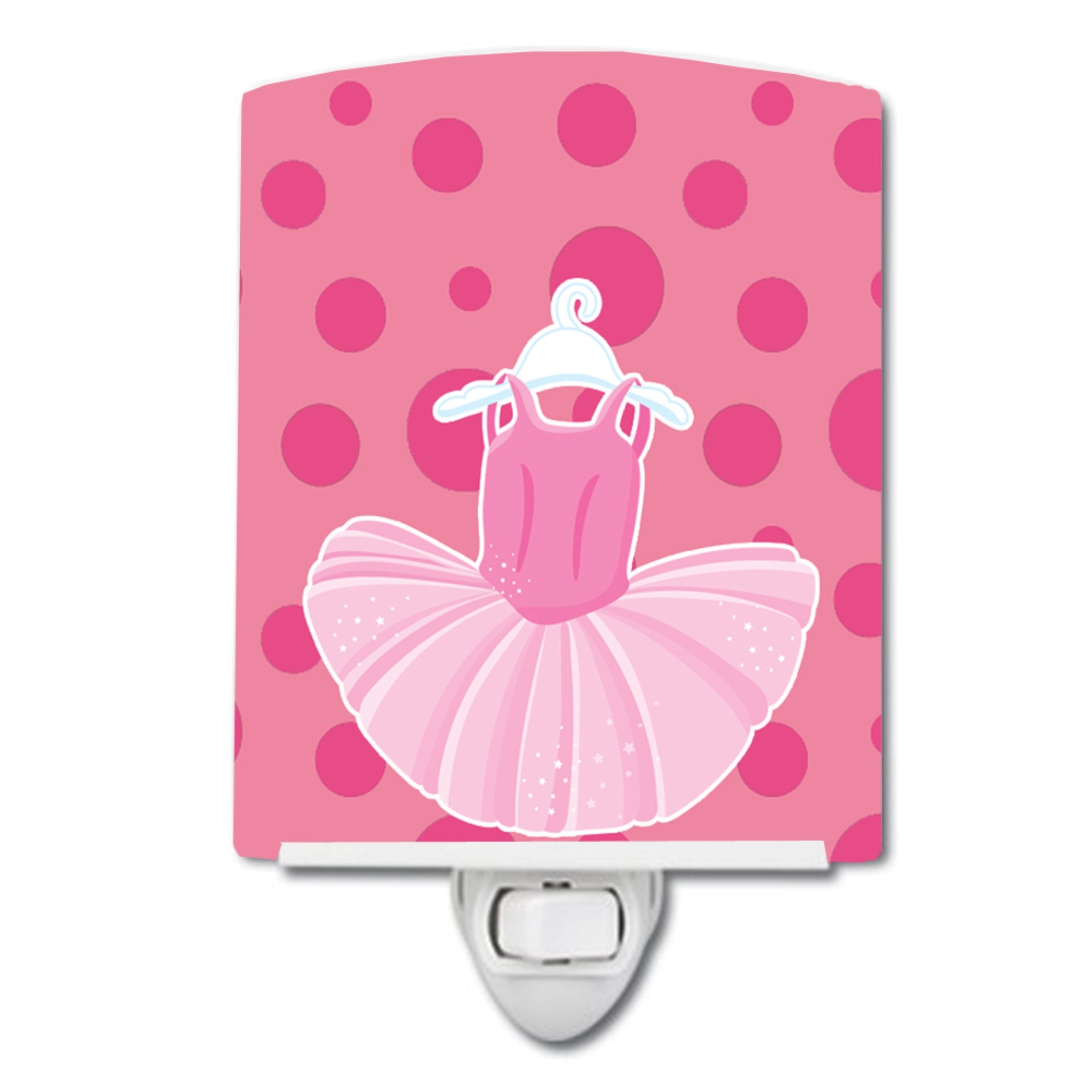  inchCarolines Treasures Ballet Ceramic Night Light, Tutu Polka Dots, Pink, 6 inch inch x 4 inch inch inch