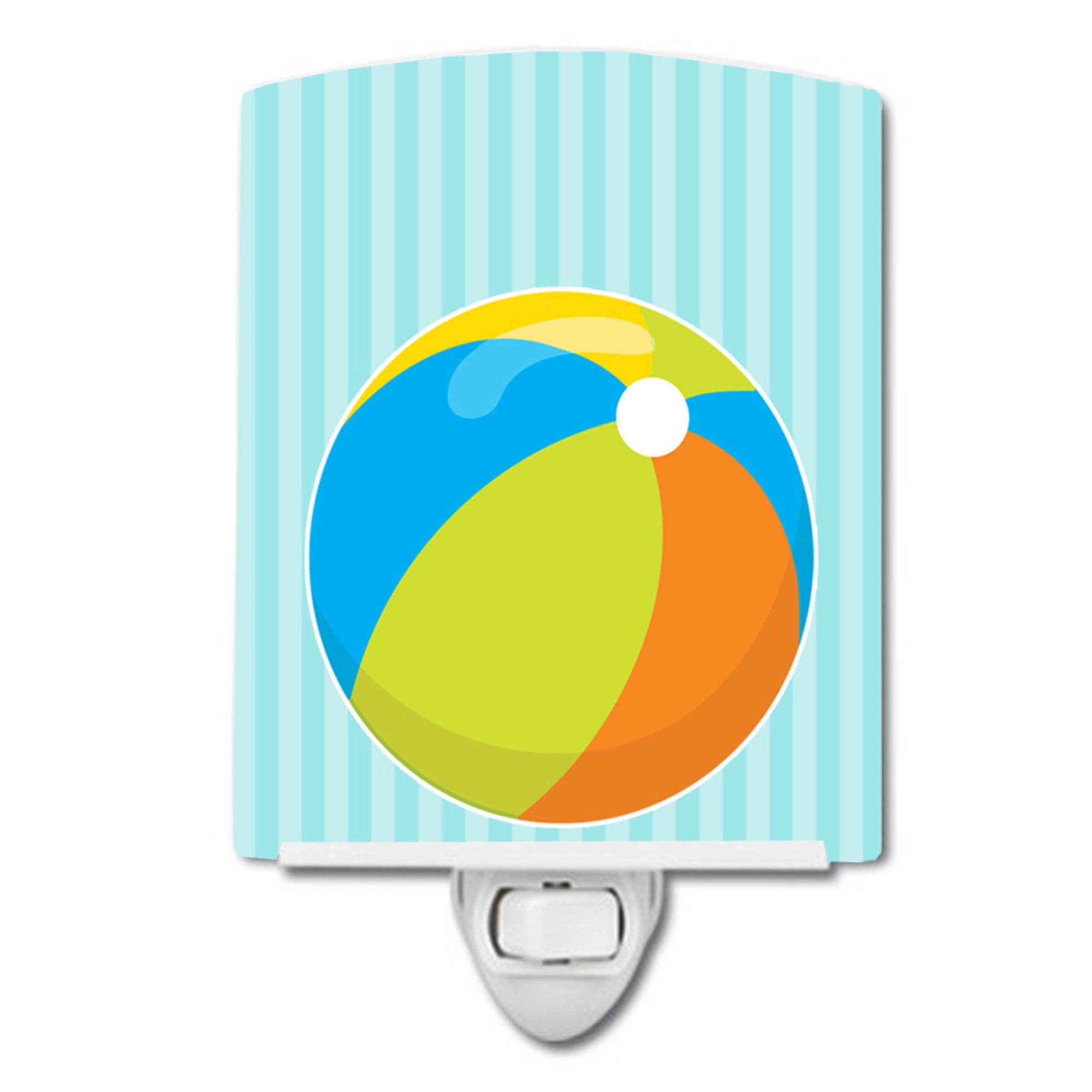  inchCarolines Treasures Beach Ceramic Night Light, Ball, Blue, 6 inch inch x 4 inch inch inch