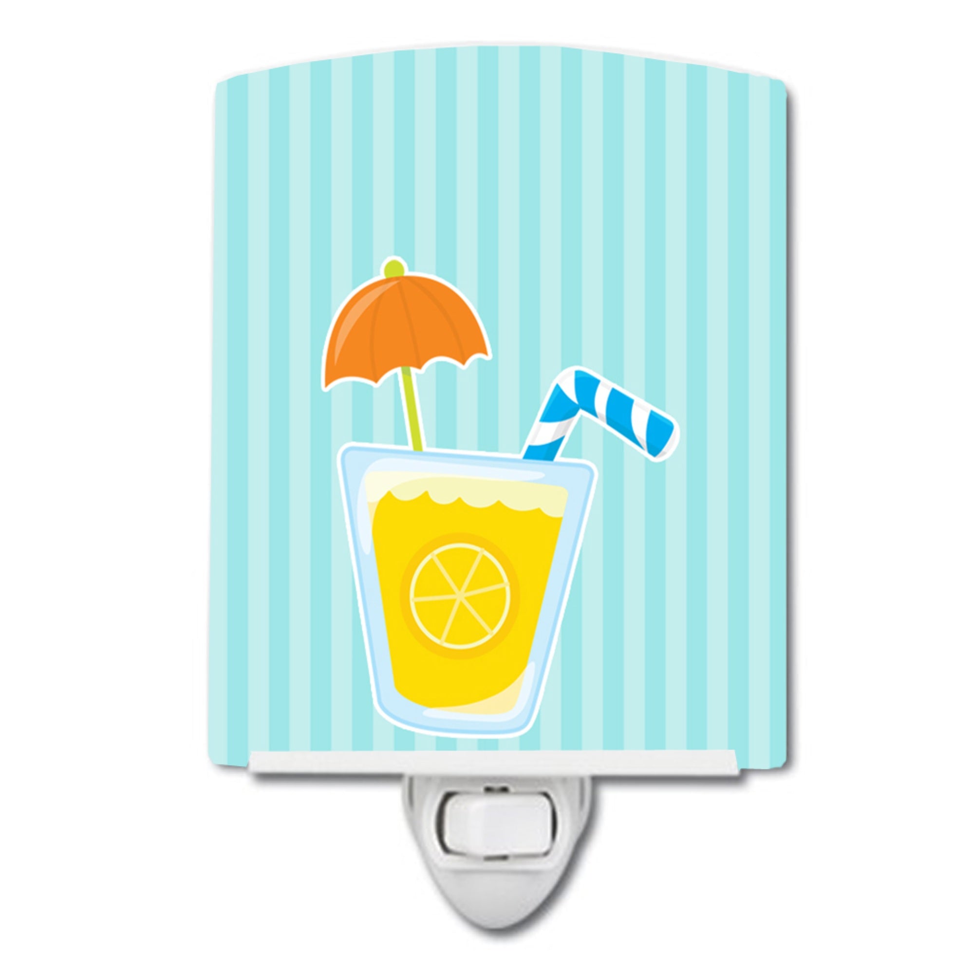  inchCarolines Treasures Beach Ceramic Night Light, Umbrella Drink, Blue, 6 inch inch x 4 inch inch inch