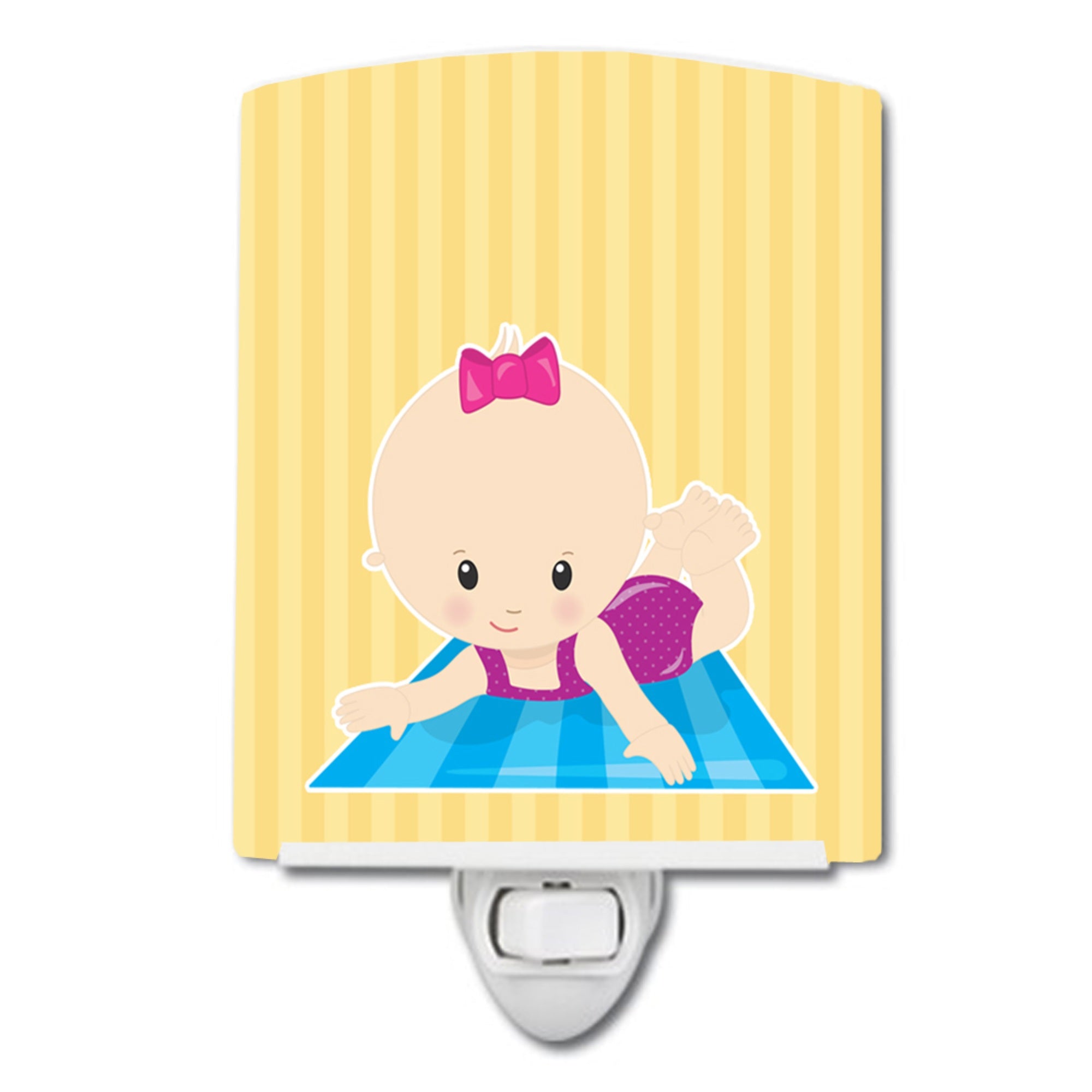  inchCarolines Treasures Beach Baby Girl Ceramic Night Light, Mat, Beige, 6 inch inch x 4 inch inch inch