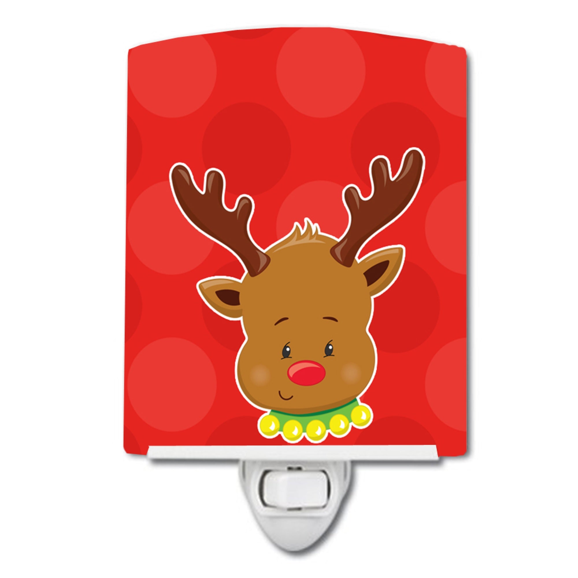  inchCarolines Treasures Christmas Reindeer Ceramic Night Light, #1 Red, 6 inch inch x 4 inch inch inch