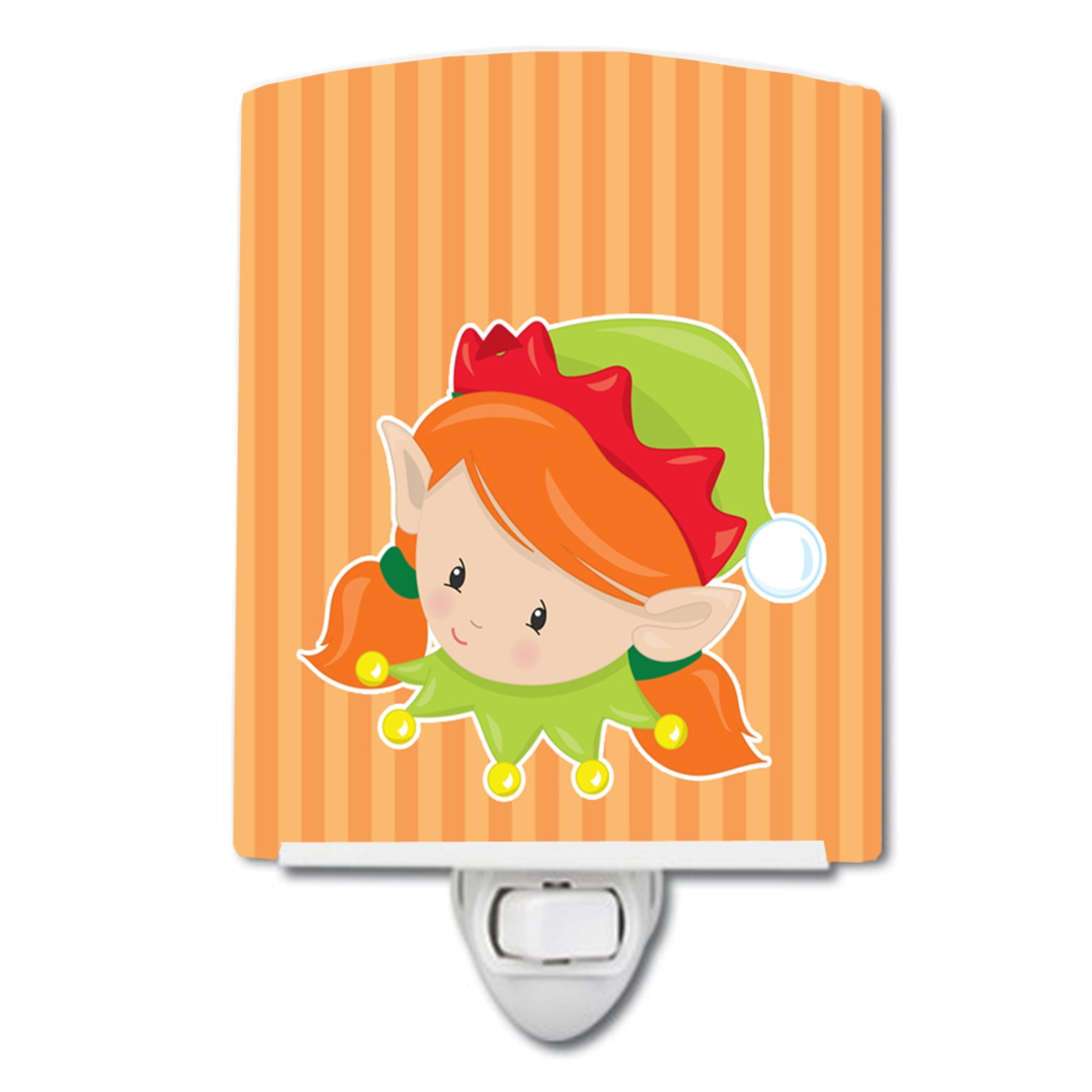  inchCarolines Treasures Christmas Ginger Ceramic Night Light, Girl Elf, Orange, 6 inch inch x 4 inch inch inch