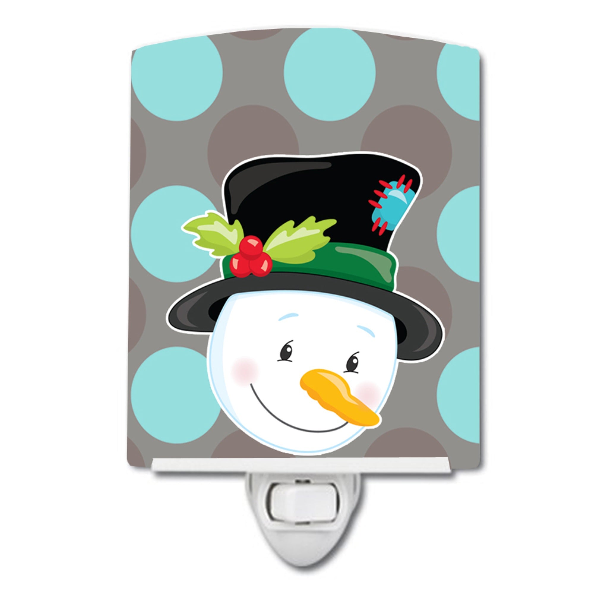 inchCarolines Treasures Christmas Snowman Ceramic Night Light, Multicolor, 6x4 inch