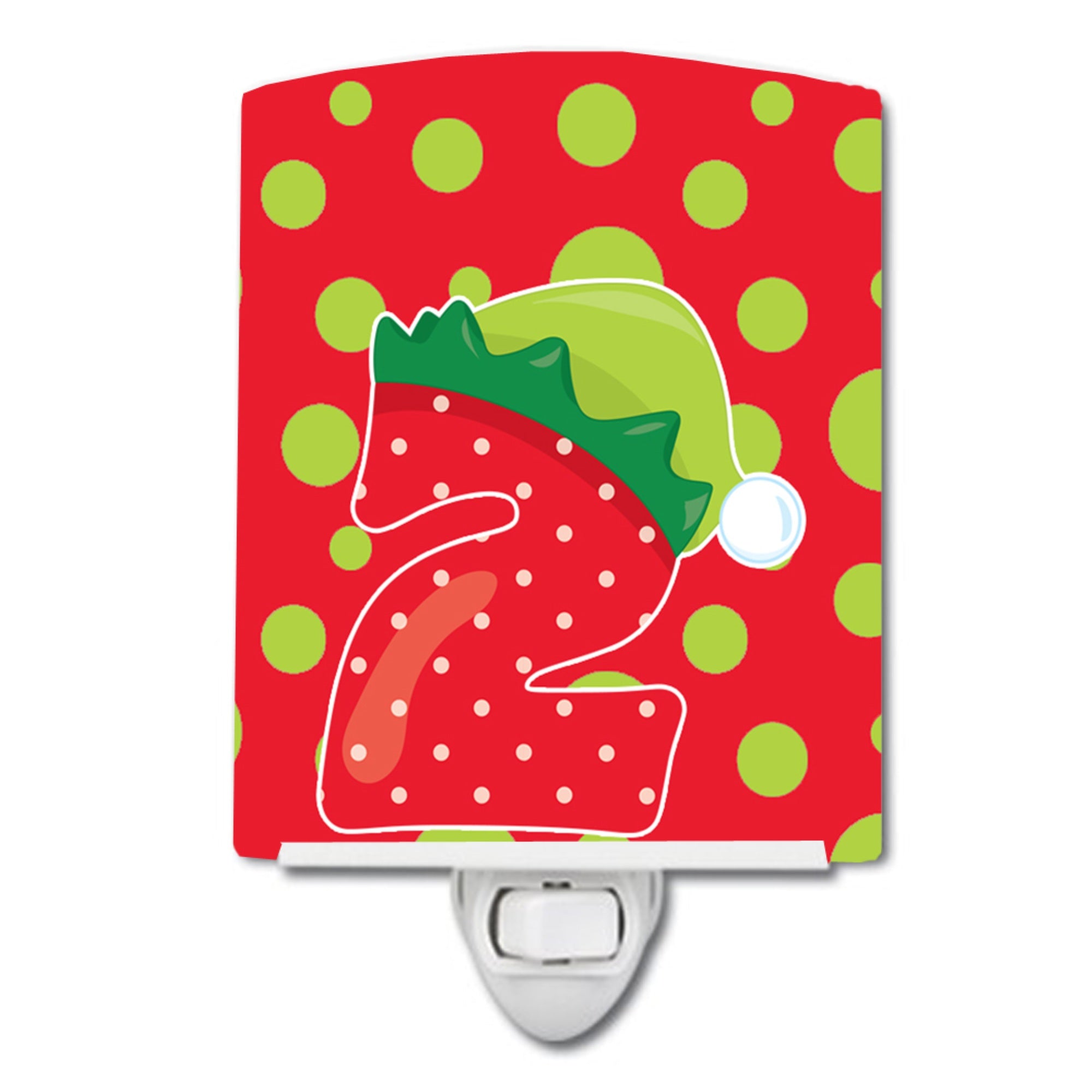  inchCarolines Treasures Christmas Ceramic Night Light, Month 2, Red, 6 inch inch x 4 inch inch inch