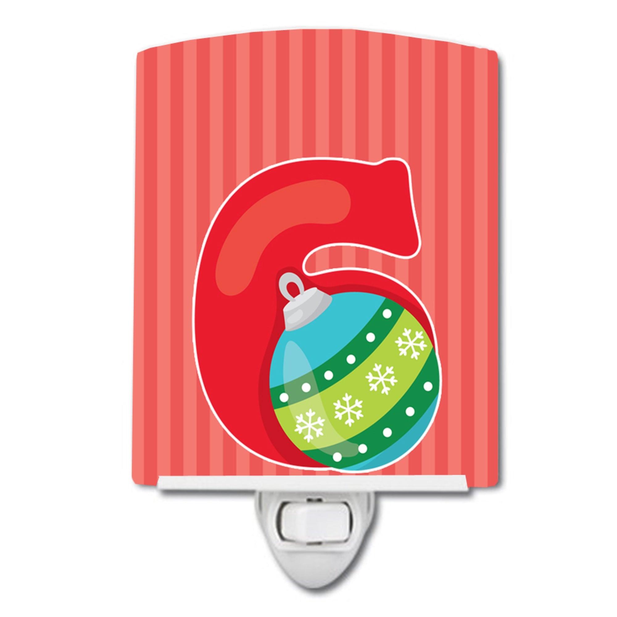  inchCarolines Treasures Christmas Ceramic Night Light, Month 6, Red, 6 inch inch x 4 inch inch inch