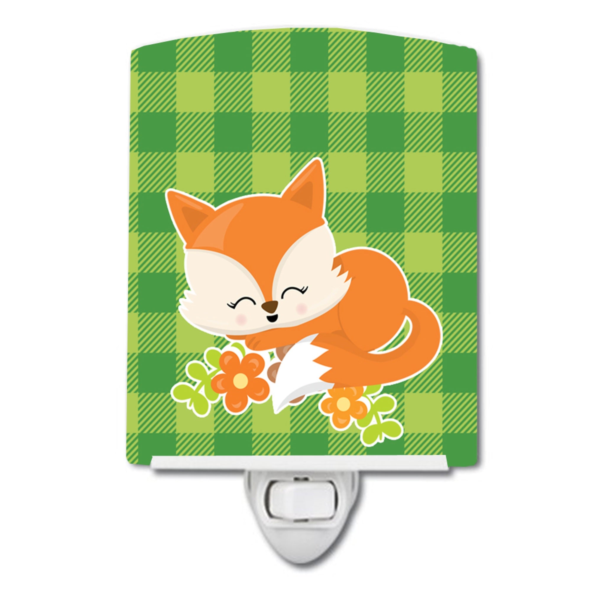  inchCarolines Treasures Fox Ceramic Night Light, Multicolor, 6 inch inch x 4 inch inch inch