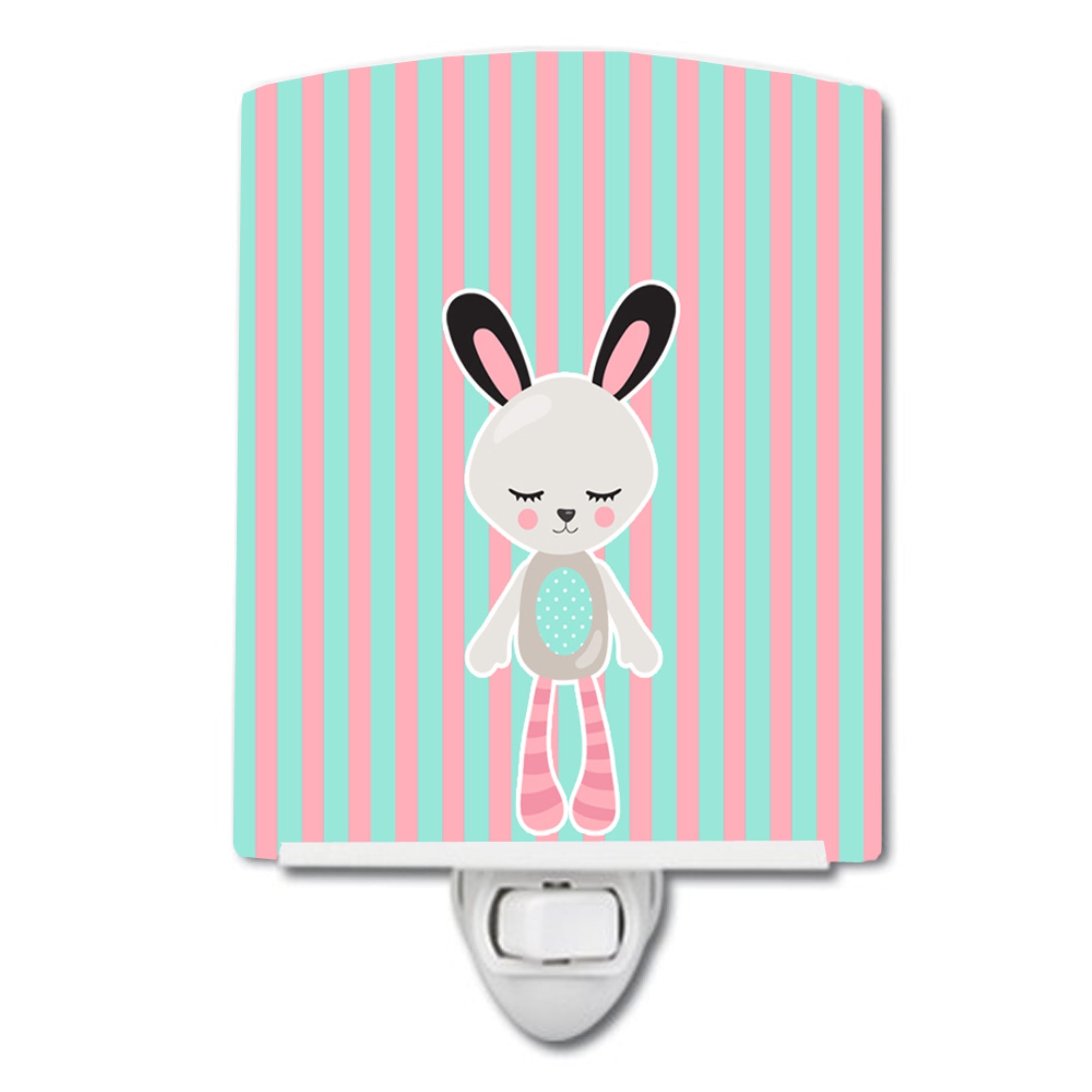  inchCarolines Treasures Bunny Rabbit Ceramic Night Light, #1 Multicolor, 6 inch inch x 4 inch inch inch