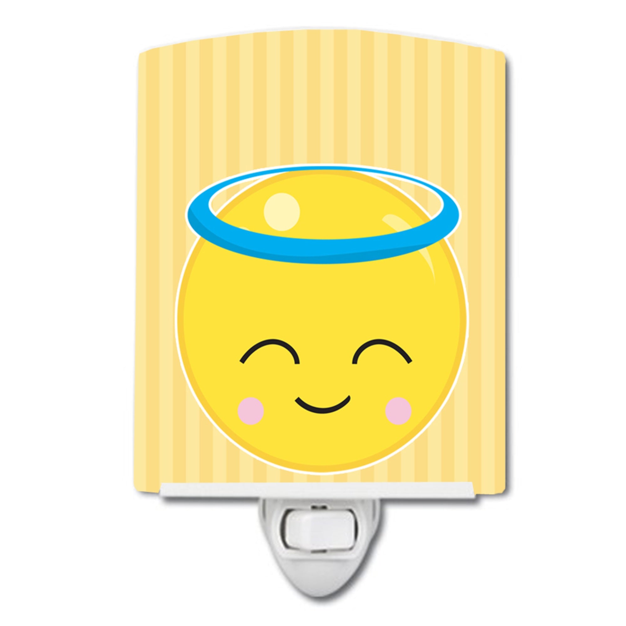  inchCarolines Treasures Ceramic Night Light, Beige, Angel Face, 6x4 inch