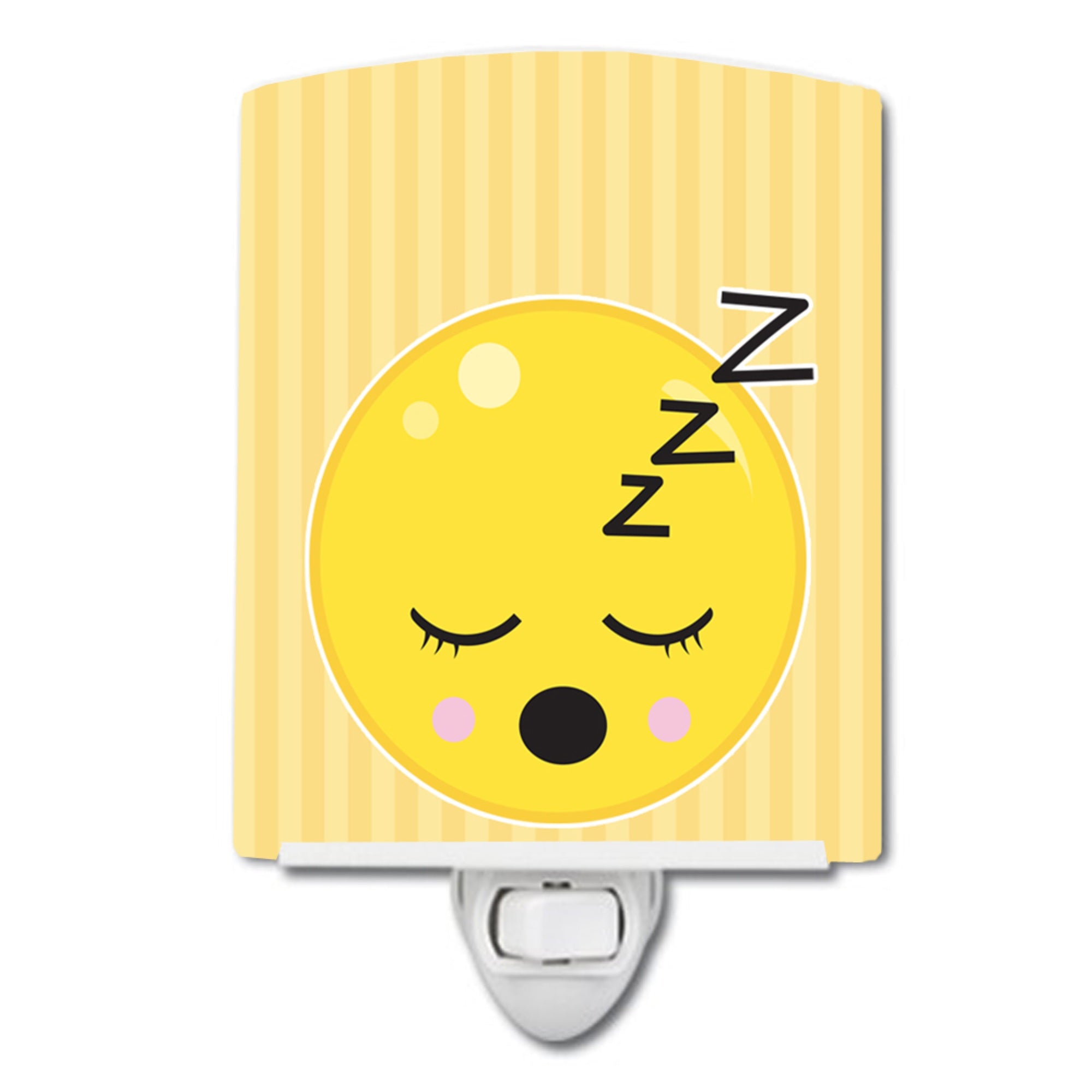  inchCarolines Treasures Ceramic Night Light, Sleeping Face, Beige, 6 inch inch x 4 inch inch inch