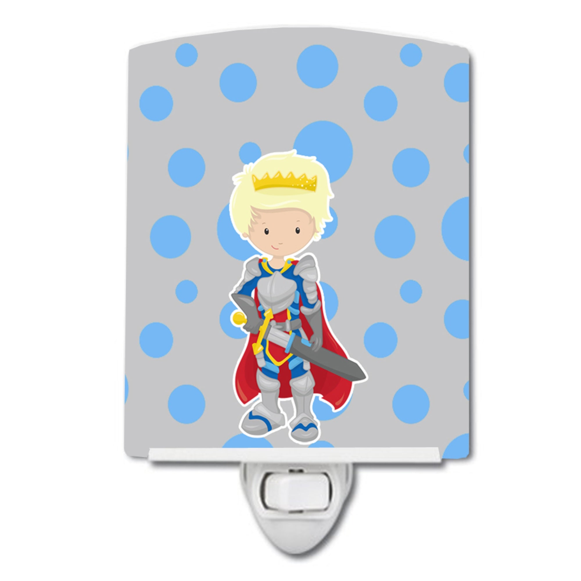  inchCarolines Treasures Blonde Boy Knight Ceramic Night Light, Multicolor, 6 inch inch x 4 inch inch inch