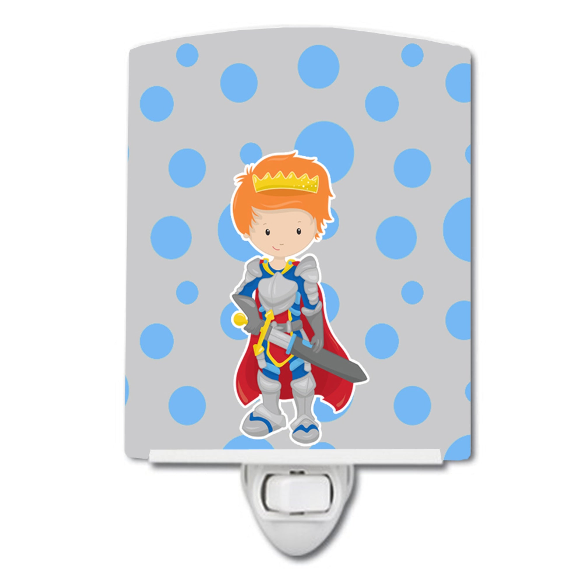  inchCarolines Treasures Ginger Boy Ceramic Night Light, Knight, Multicolor, 6 inch inch x 4 inch inch inch