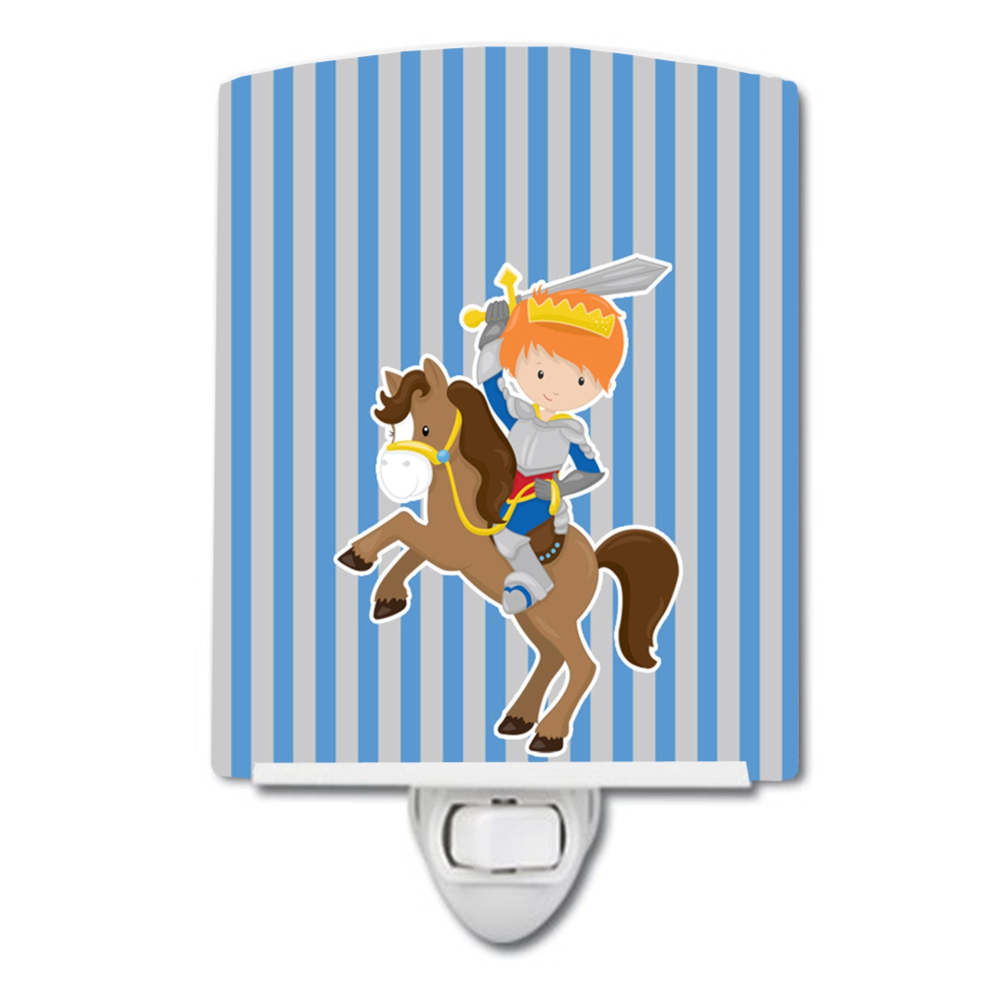 inchCarolines Treasures Ginger Boy Ceramic Night Light, Knight Horse, Multicolor, 6 inch inch x 4 inch inch inch