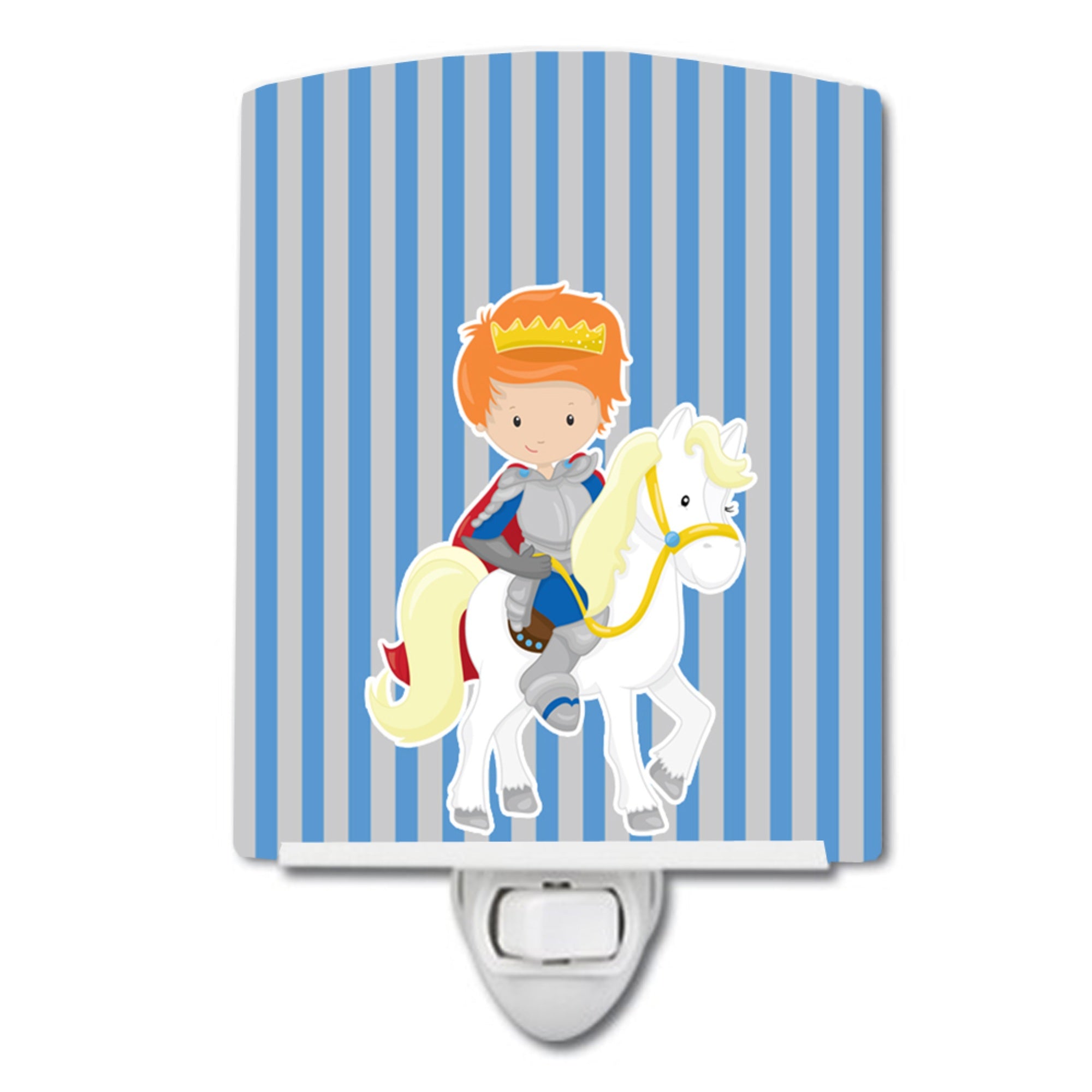  inchCarolines Treasures Ginger Boy Ceramic Night Light, Prince Horse #2, Multicolor, 6 inch inch x 4 inch inch inch