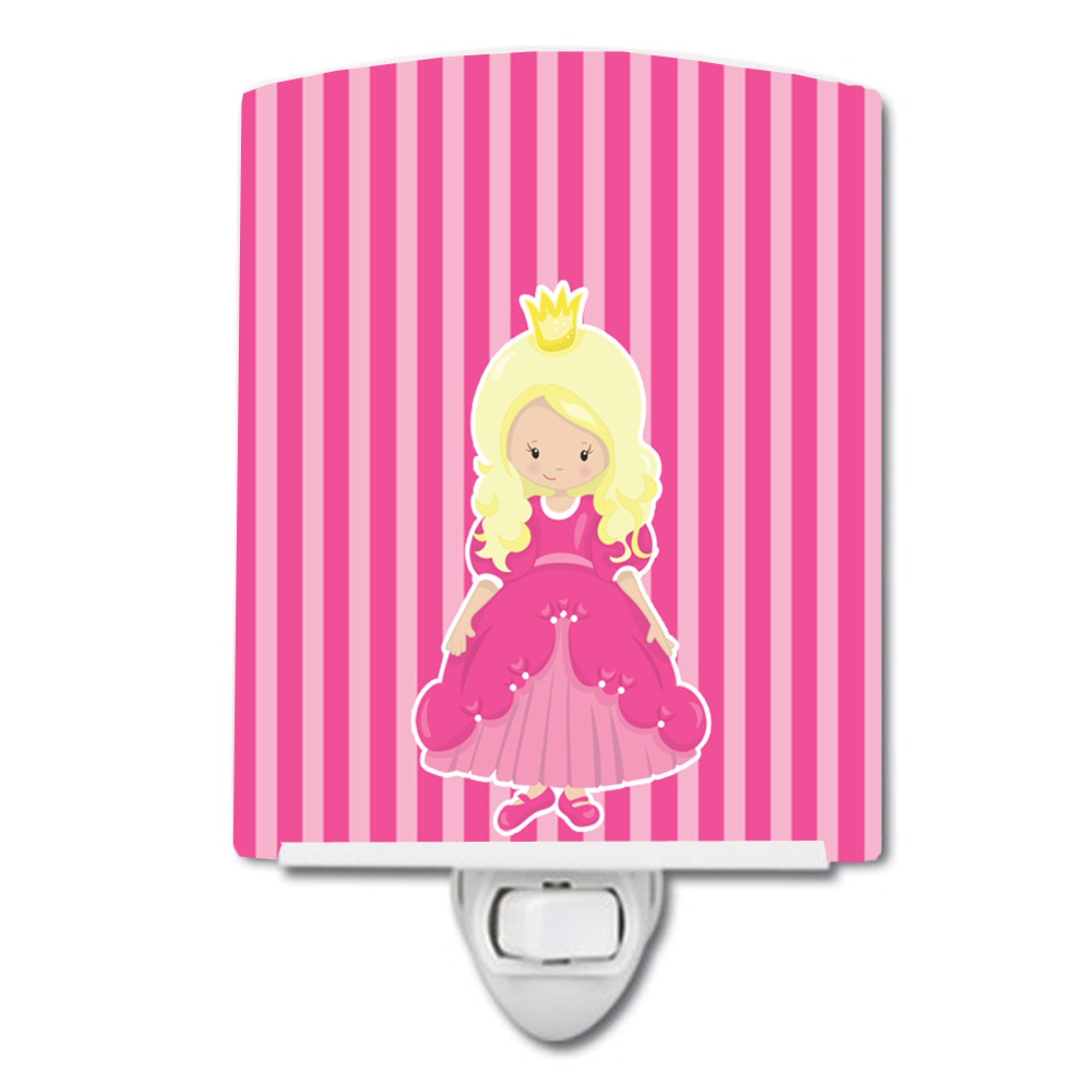  inchCarolines Treasures Blonde Girl Princess Ceramic Night Light, Belinda, Pink, 6 inch inch x 4 inch inch inch