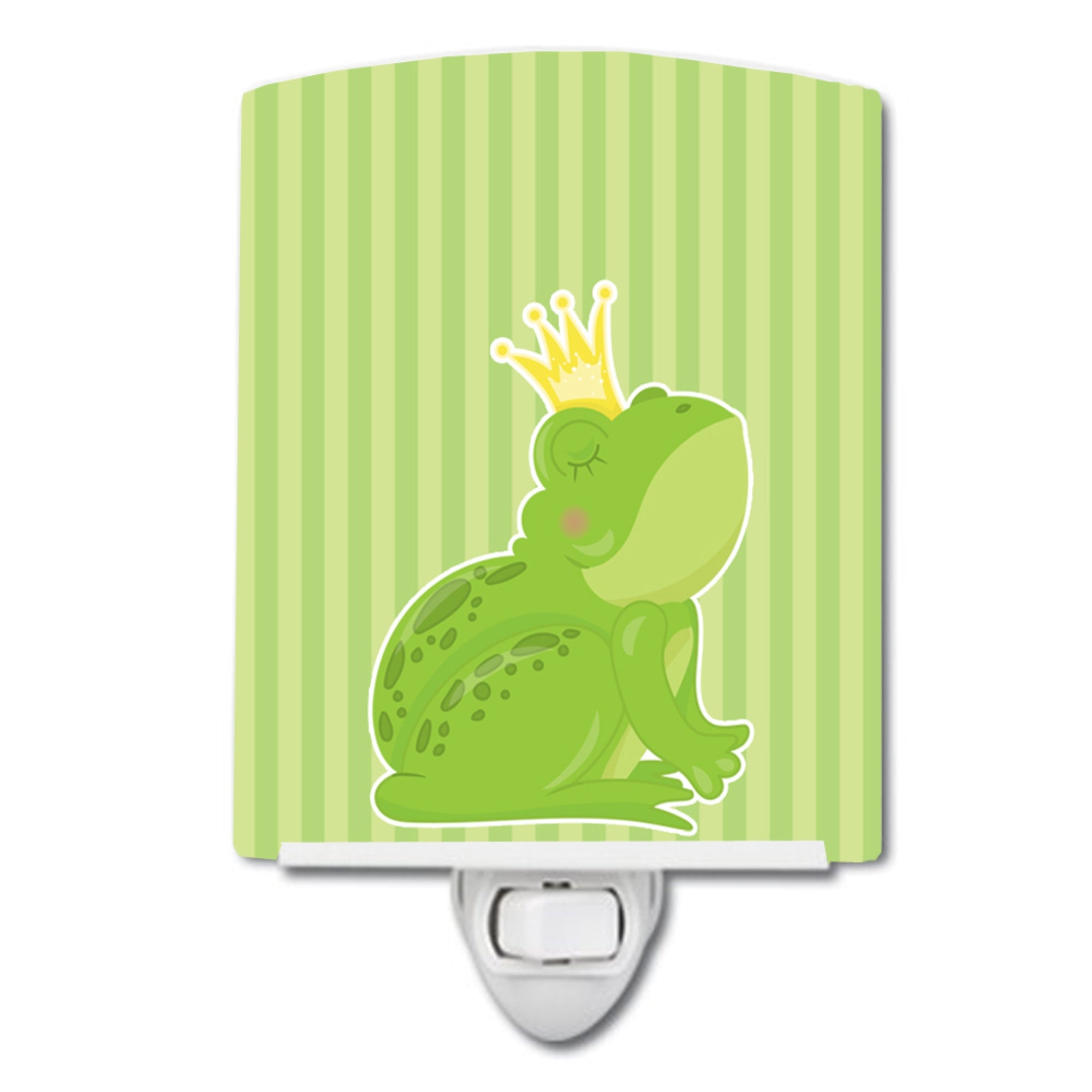  inchCarolines Treasures Ceramic Night Light, Prince Frog, Green, 6 inch inch x 4 inch inch inch