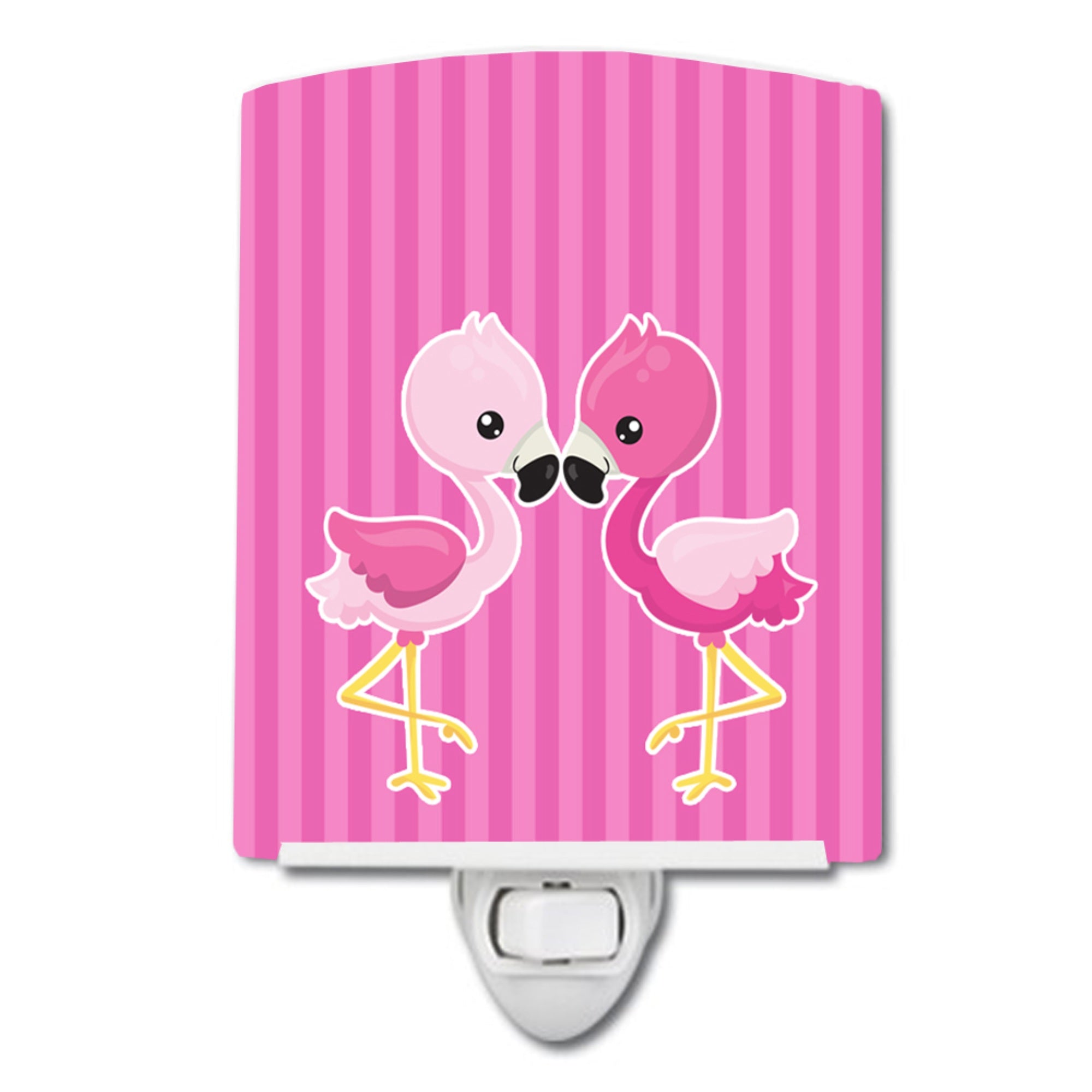  inchCarolines Treasures Flamingo Ceramic Night Light, Pair, Pink, 6 inch inch x 4 inch inch inch
