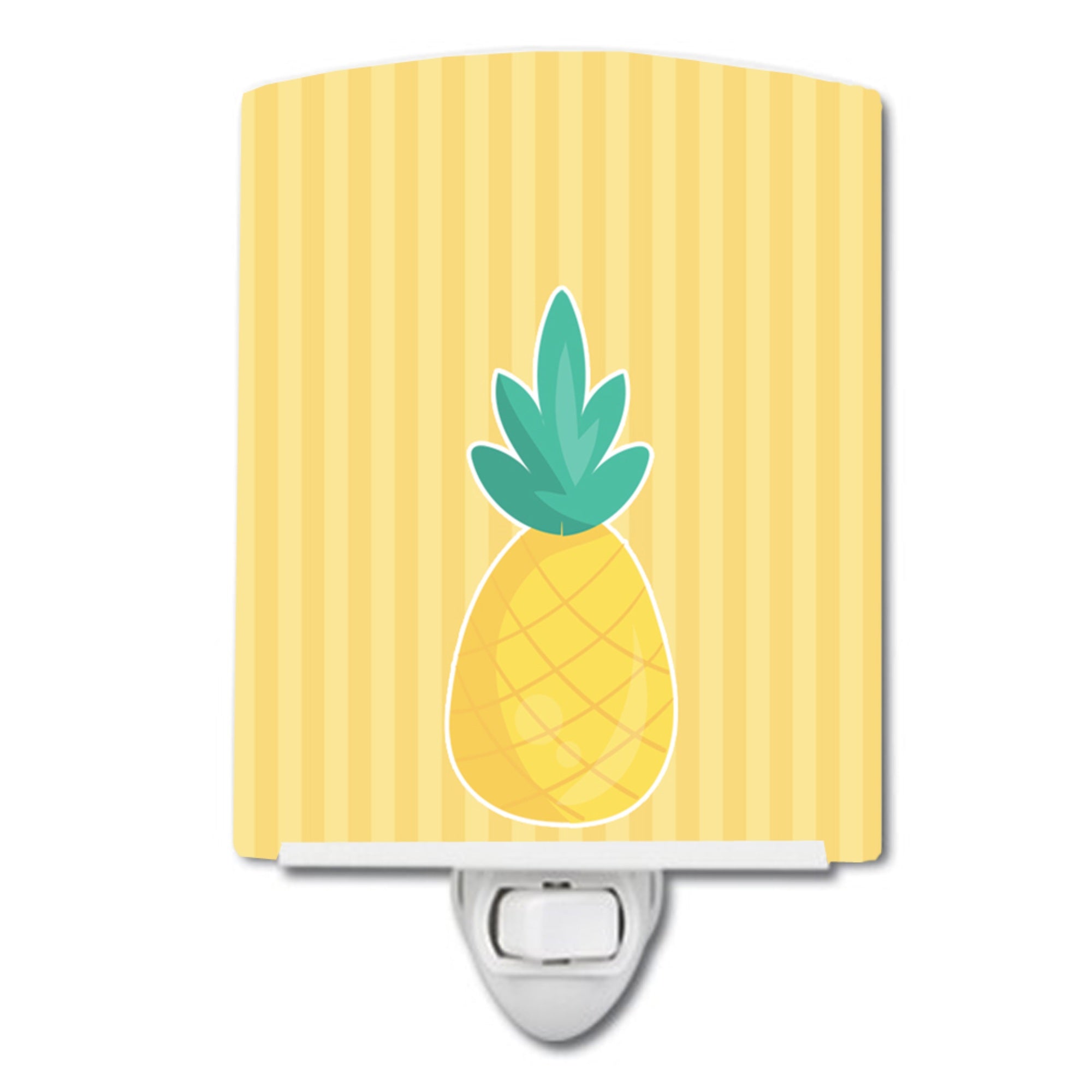  inchCarolines Treasures Pineapple Ceramic Night Light, #2 Beige, 6 inch inch x 4 inch inch inch